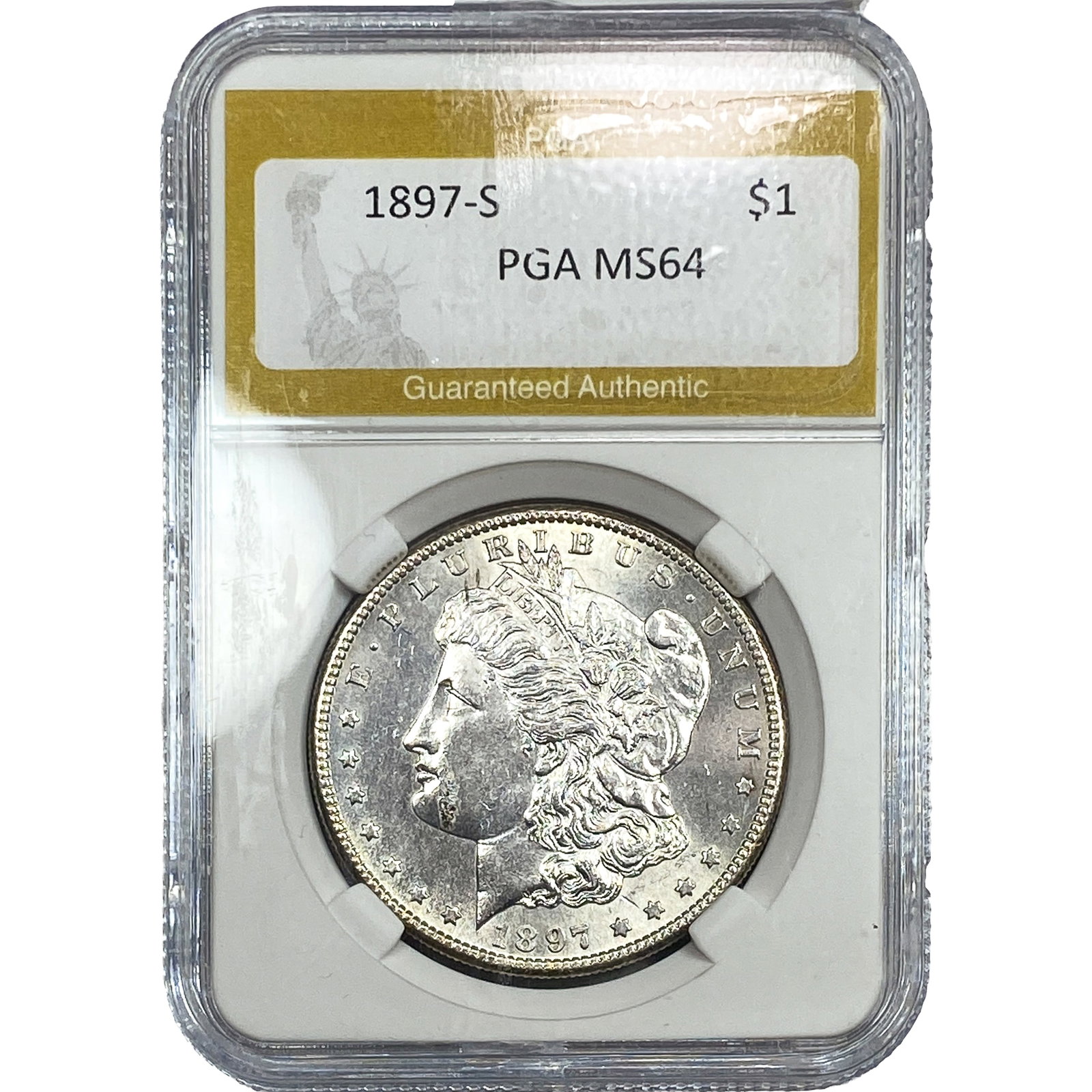 1897-S Morgan Silver Dollar PGA MS64: 1897-S Morgan Silver Dollar PGA MS64