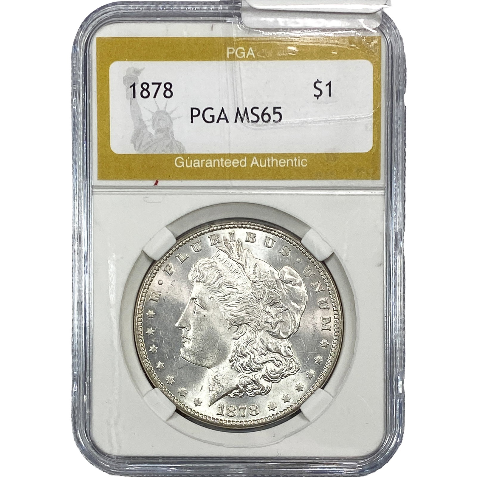 1878 Morgan Silver Dollar PGA MS65: 1878 Morgan Silver Dollar PGA MS65
