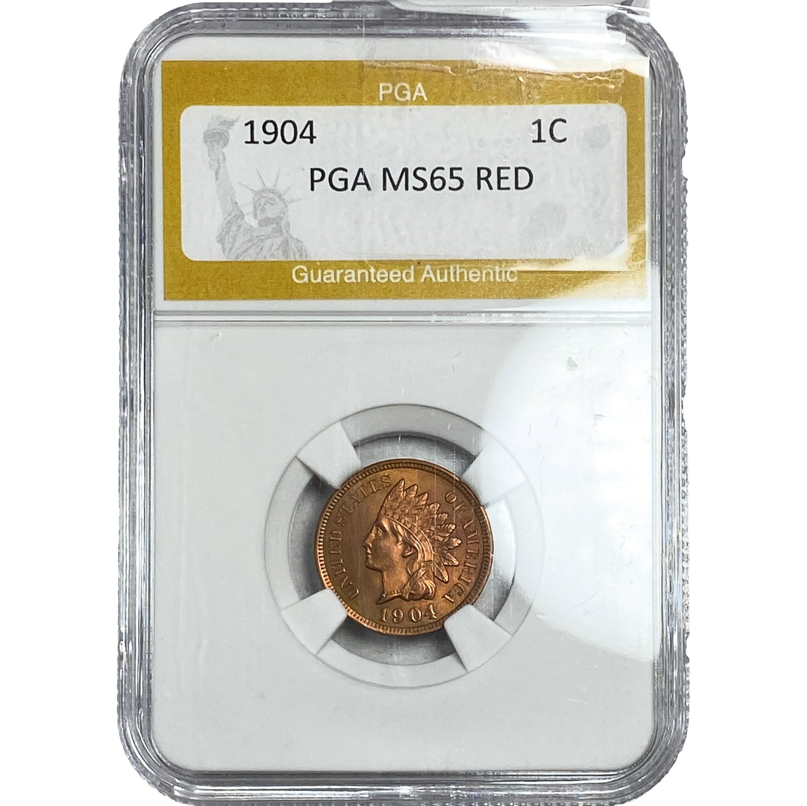 1904 Indian Head Cent PGA MS65 Red (1 of 2)