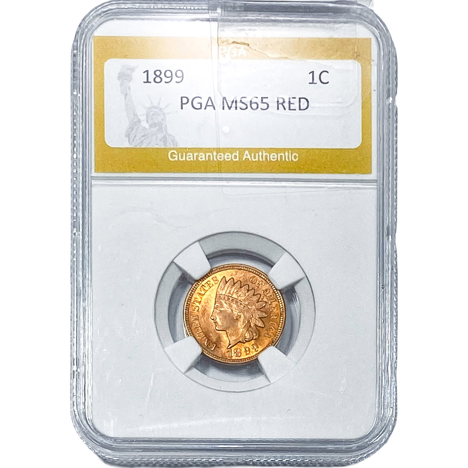 1899 Indian Head Cent PGA MS65 Red: 1899 Indian Head Cent PGA MS65 Red