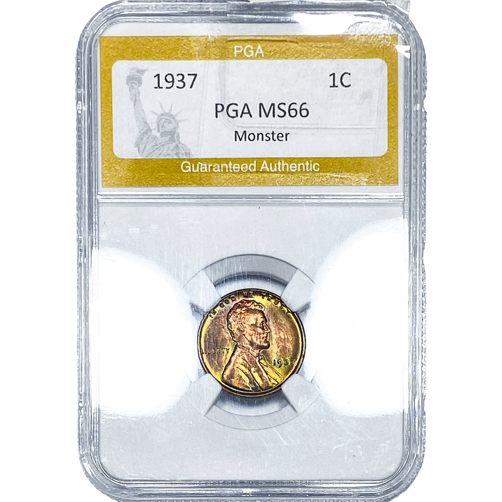 1937 Wheat Cent PGA MS66 Monster: 1937 Wheat Cent PGA MS66 Monster