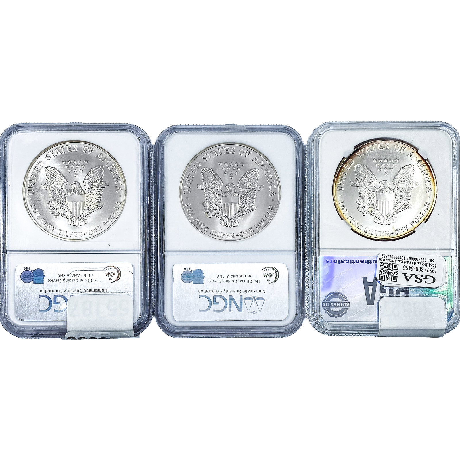 [3] 1993-2002 Silver Eagle PGA/NGC MS69 - 2