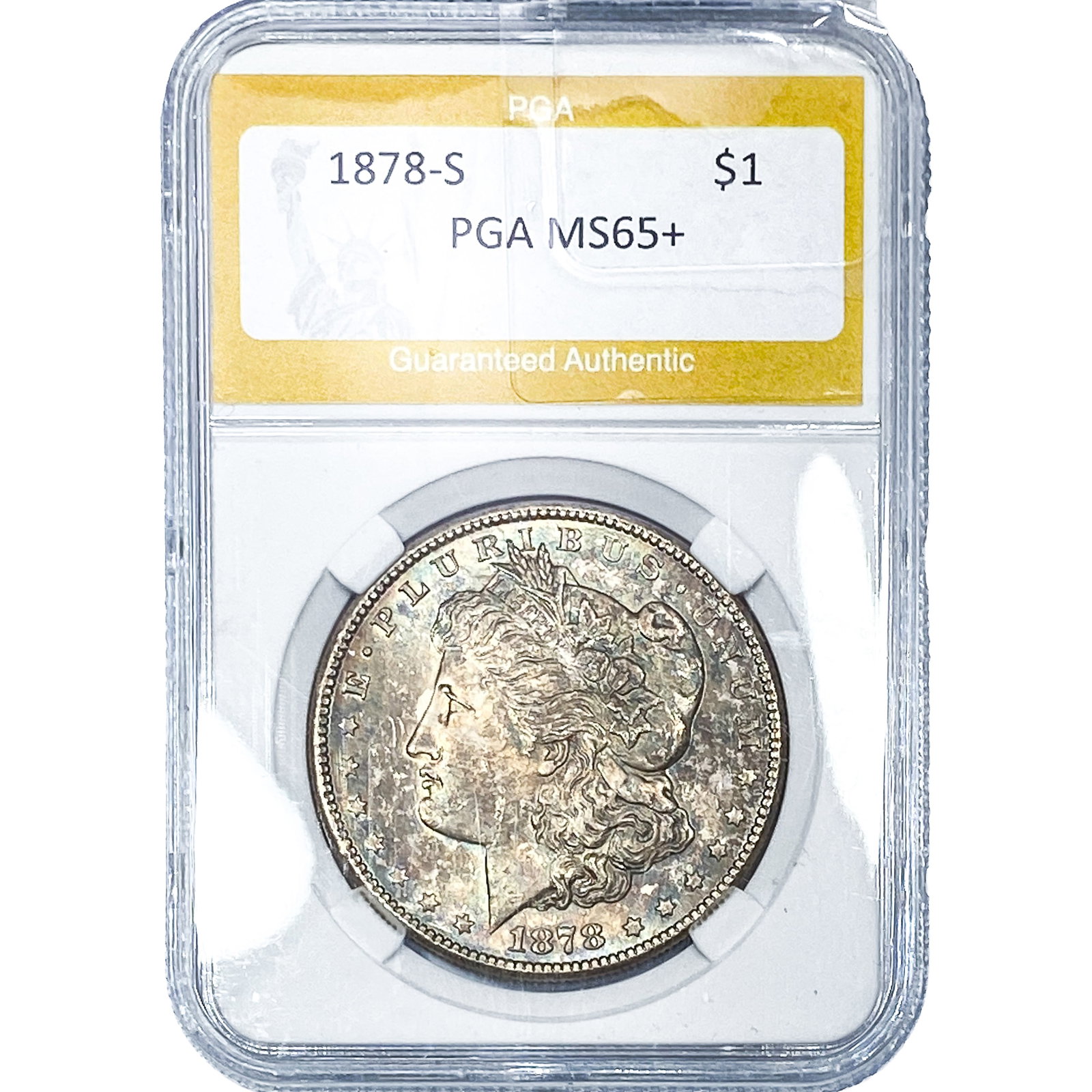 1878-S Morgan Silver Dollar PGA MS65+: 1878-S Morgan Silver Dollar PGA MS65+