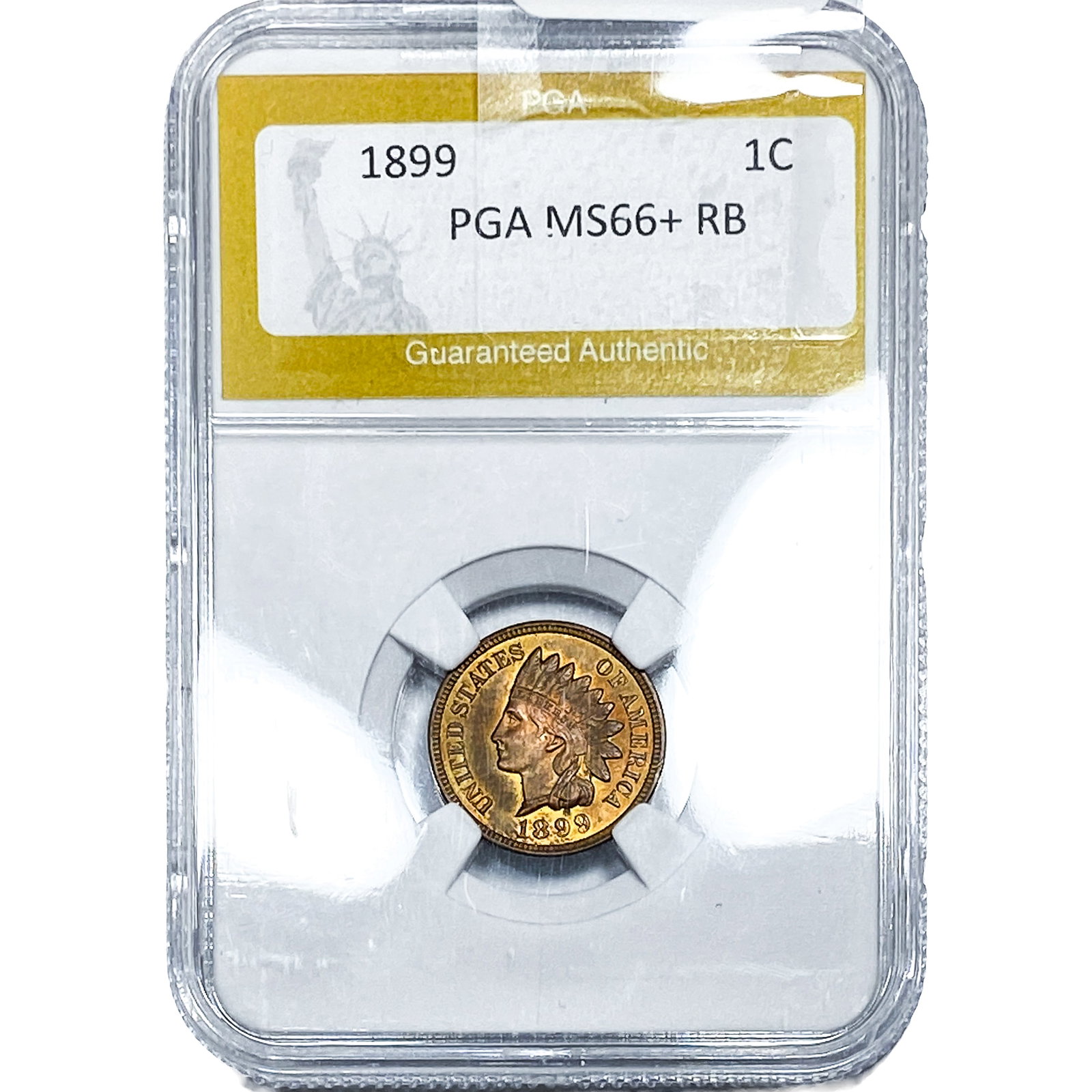 1889 Indian Head Cent PGA MS66+ RB: 1889 Indian Head Cent PGA MS66+ RB