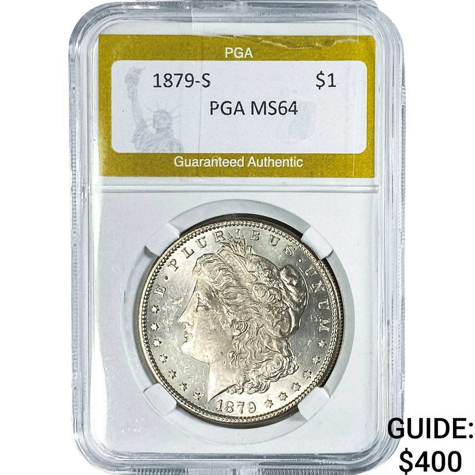 1879-S Morgan Silver Dollar PGA MS64: 1879-S Morgan Silver Dollar PGA MS64