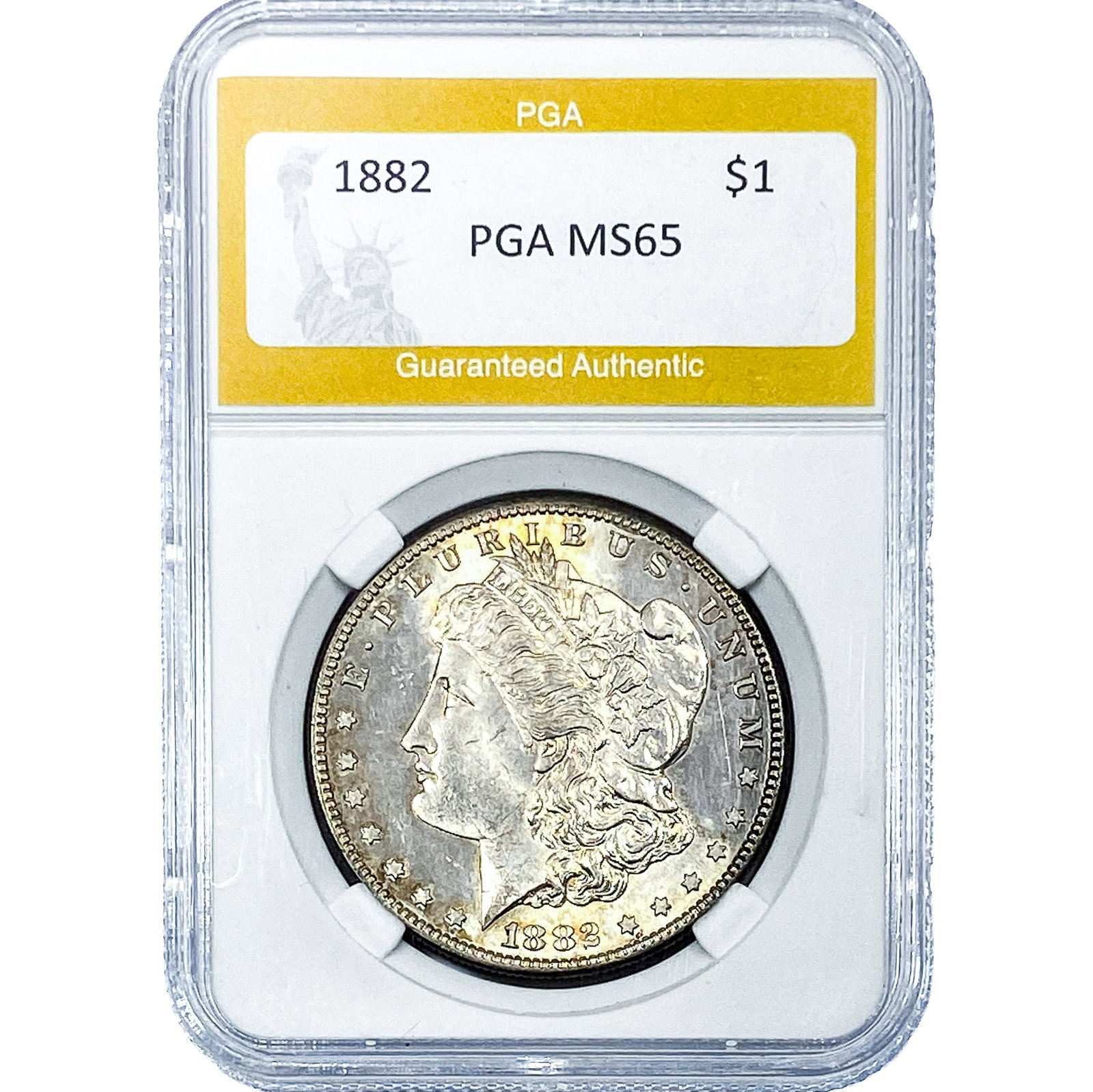 1882 Morgan Silver Dollar PGA MS65: 1882 Morgan Silver Dollar PGA MS65
