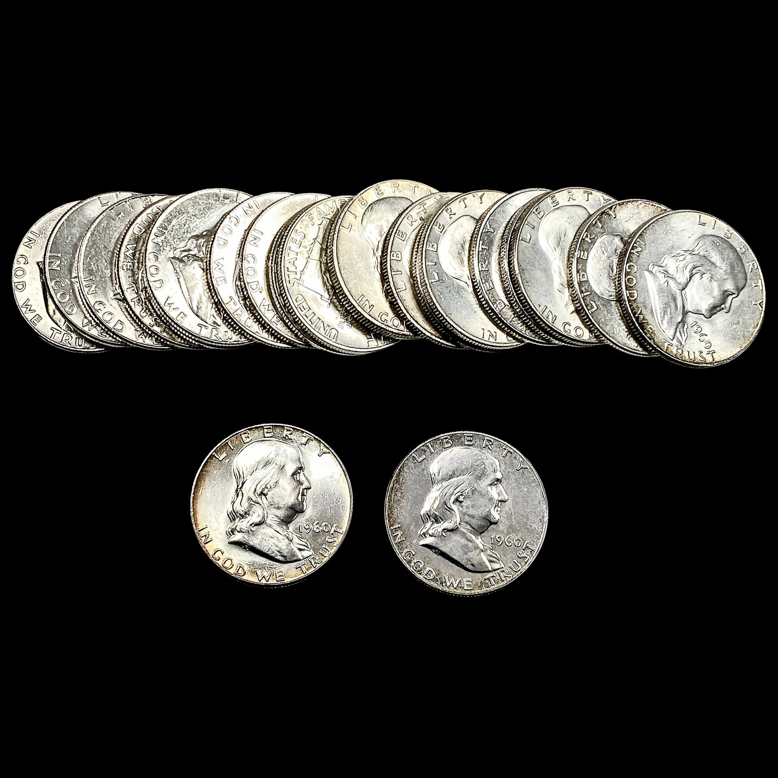 [22] 1960-1963 Franklin Half Dollar Roll (1 of 2)