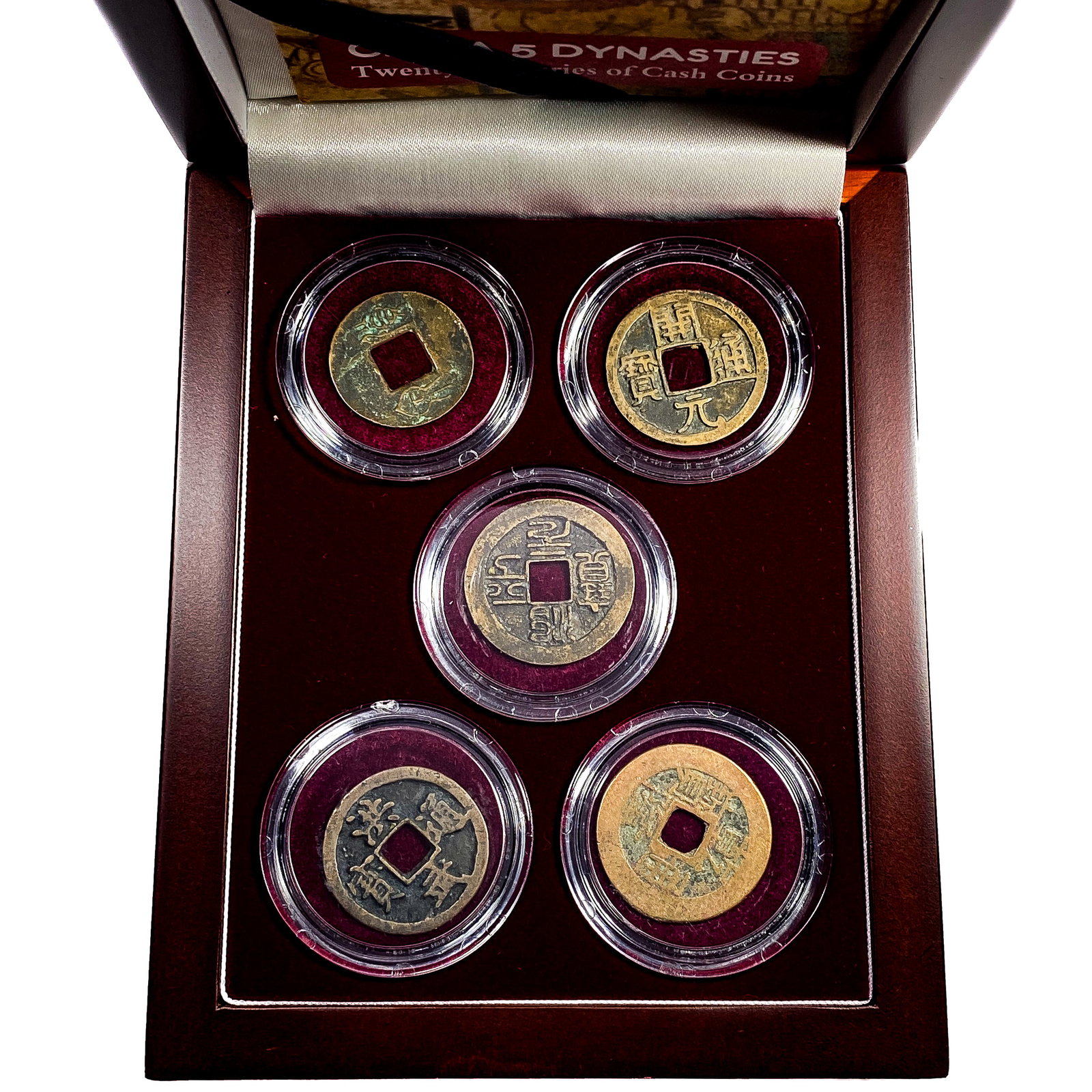 China 5 Dynasties 5 Coin Set Box: China 5 Dynasties 5 Coin Set Box