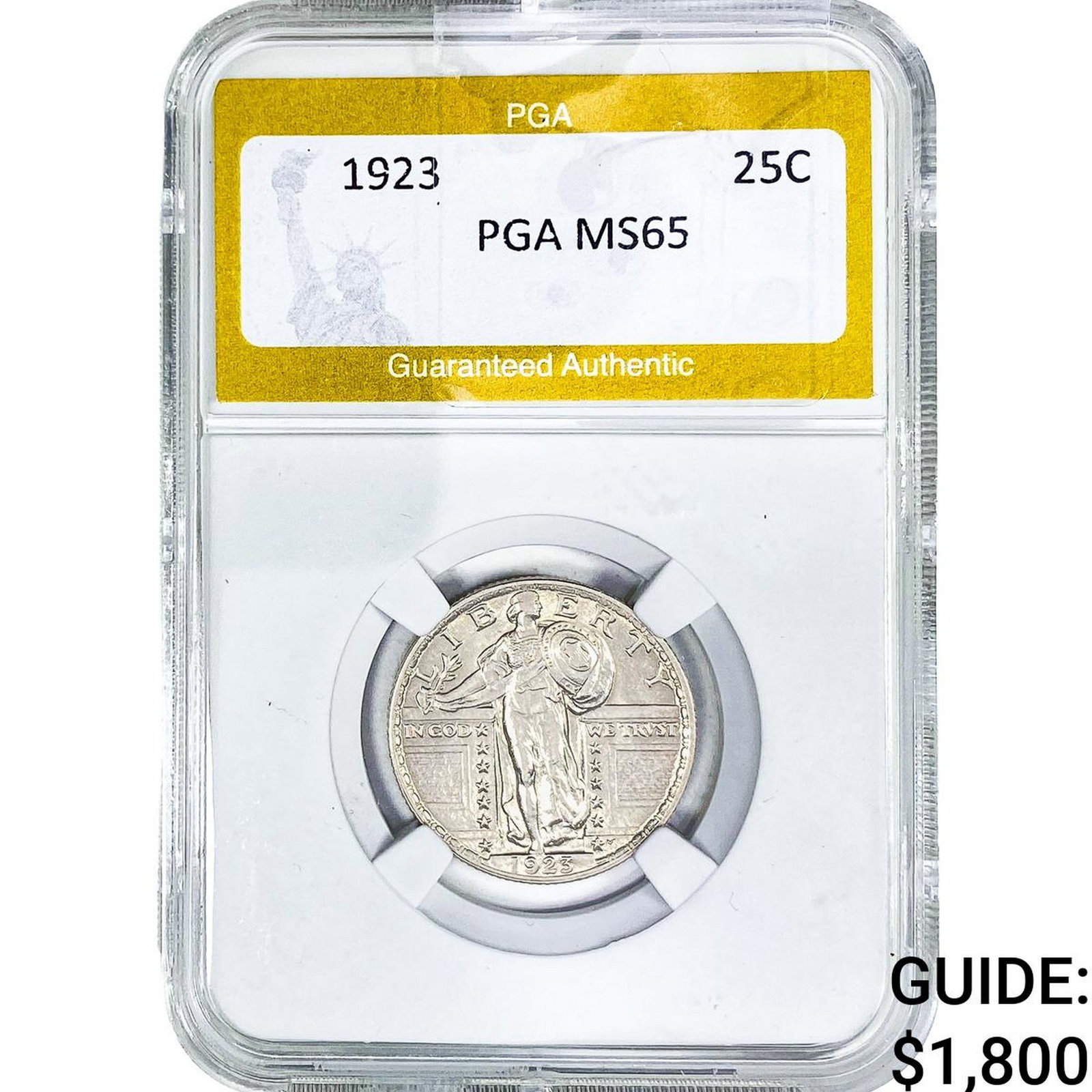 1923 Standing Liberty Quarter PGA MS65: 1923 Standing Liberty Quarter PGA MS65