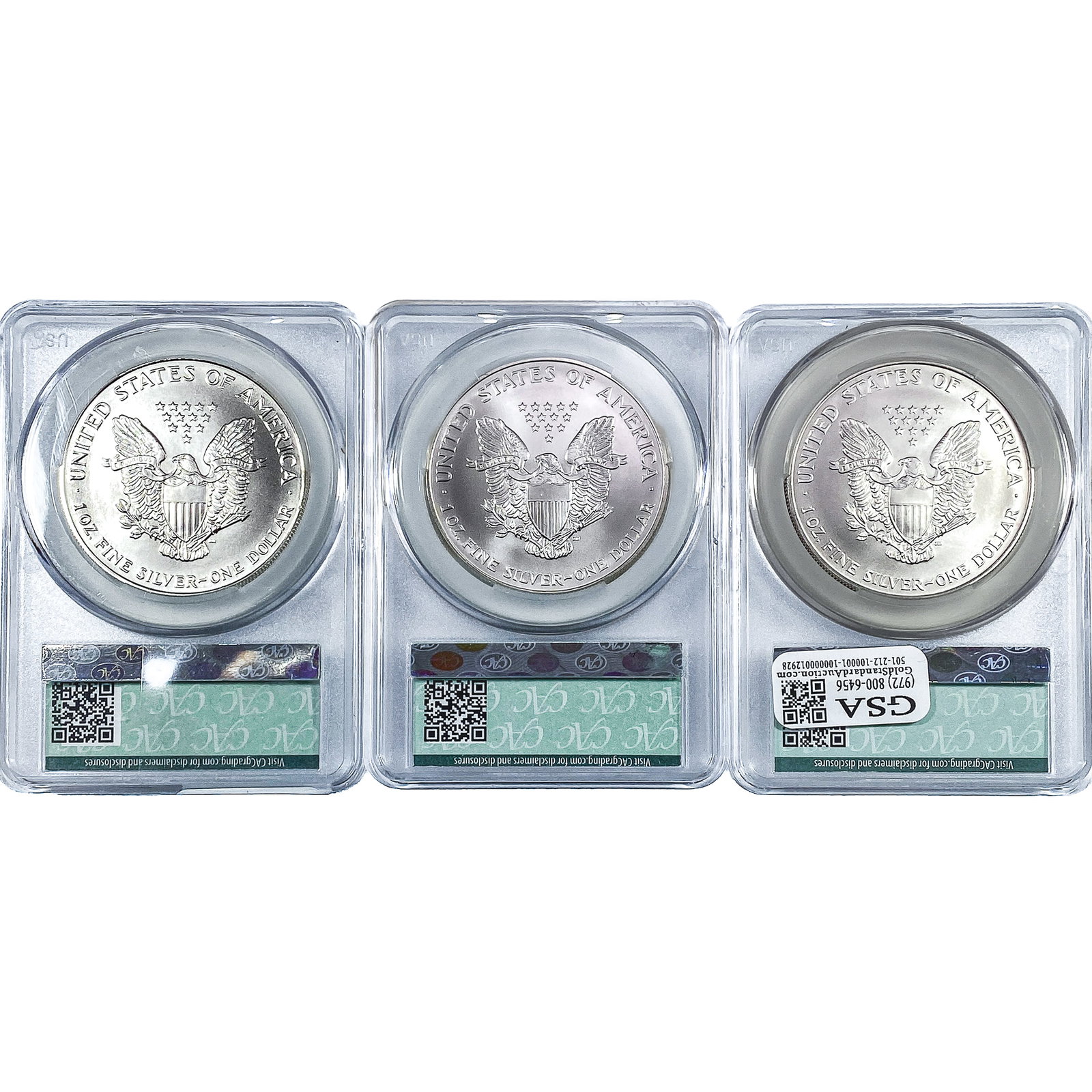 [3] 1993-1997 Silver Eagle CAC MS69 - 2
