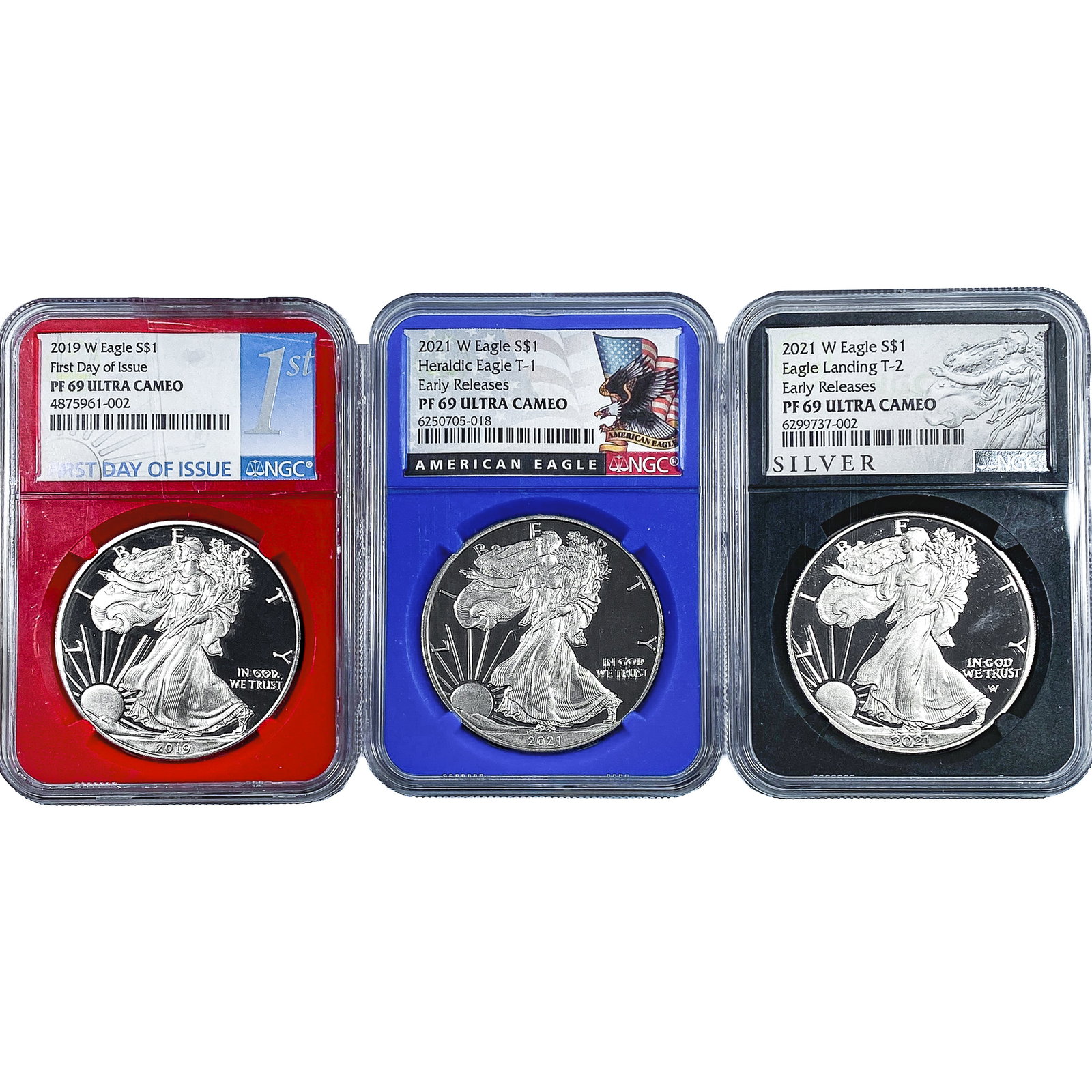 [3] 2019-2021 Silver Eagle NGC PF69 Ultra Cameo: [3] 2019-2021 Silver Eagle NGC PF69 Ultra Cameo