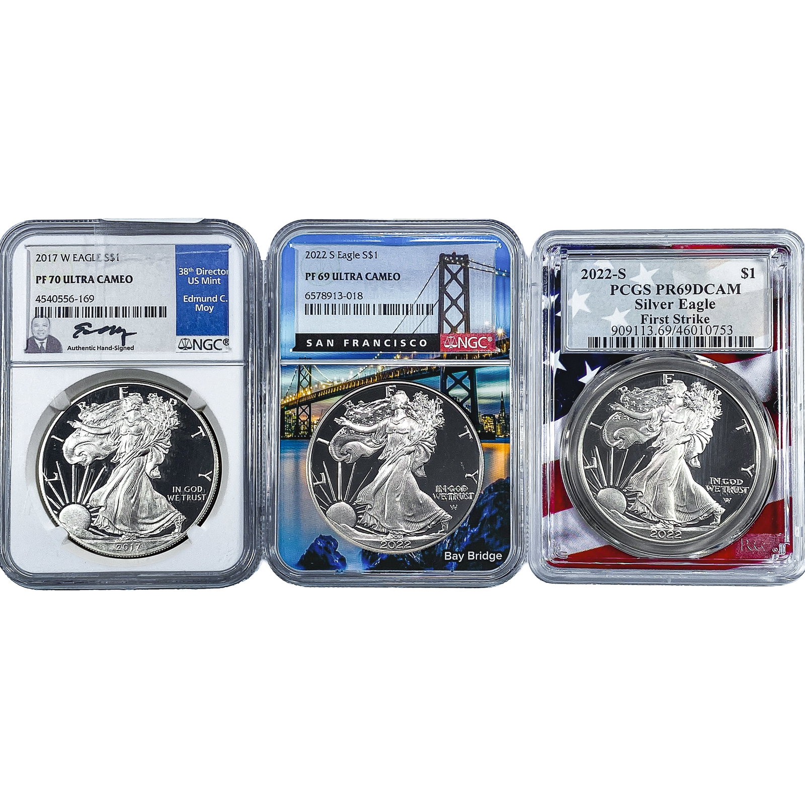 [3]2017-2022 Silver Eagle NGC/PCGS PF69/PF70: [3]2017-2022 Silver Eagle NGC/PCGS PF69/PF70