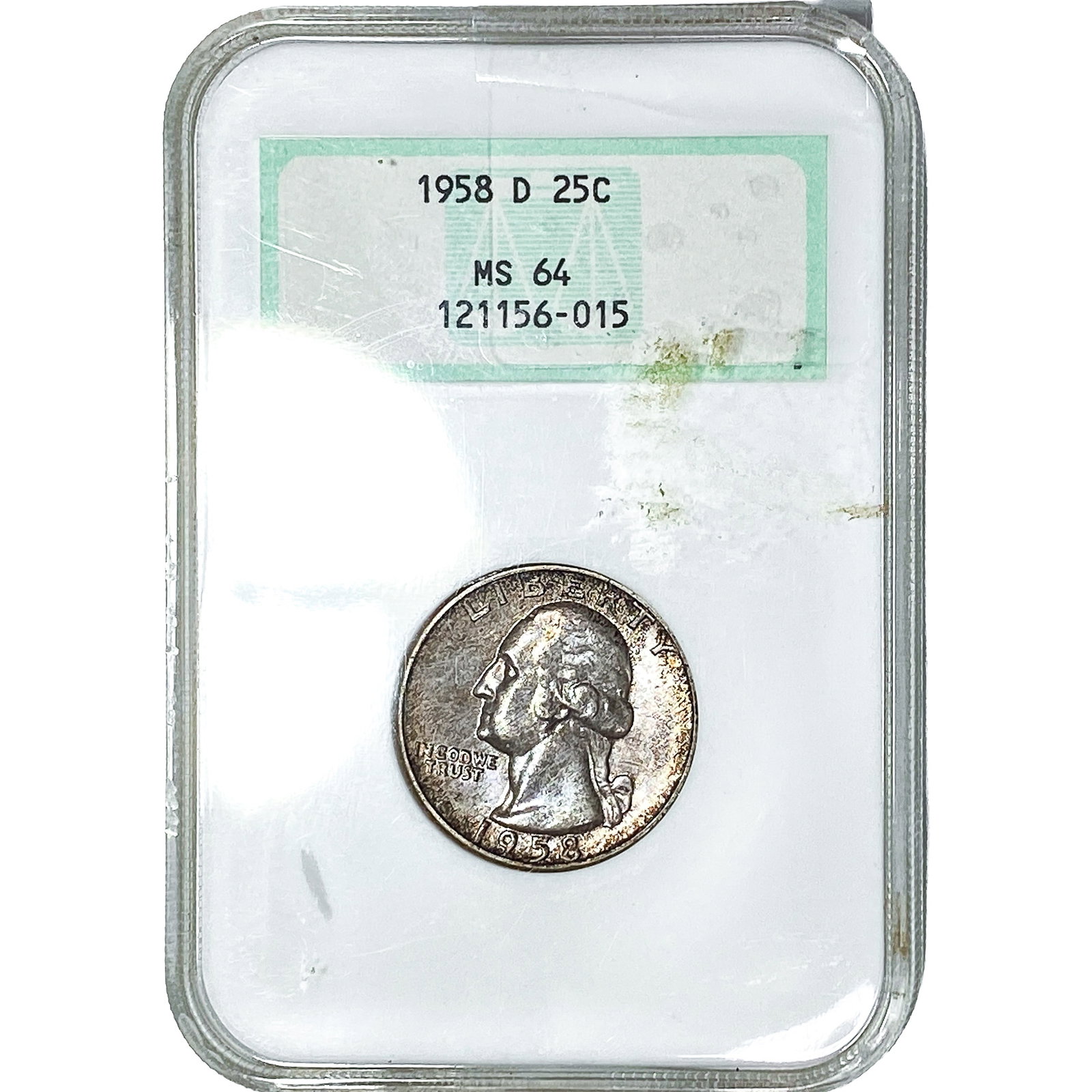 1958-D Washington Silver Quarter NGC MS64: 1958-D Washington Silver Quarter NGC MS64