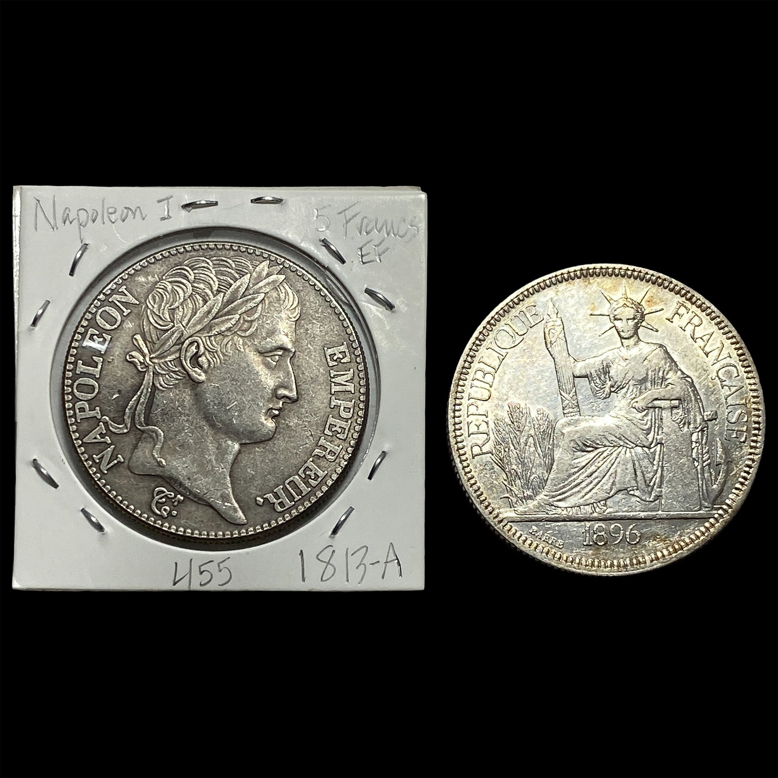 [2]1813-1896 France&French Indo-Chila Silver Coins: [2]1813-1896 France&French Indo-Chila Silver Coins