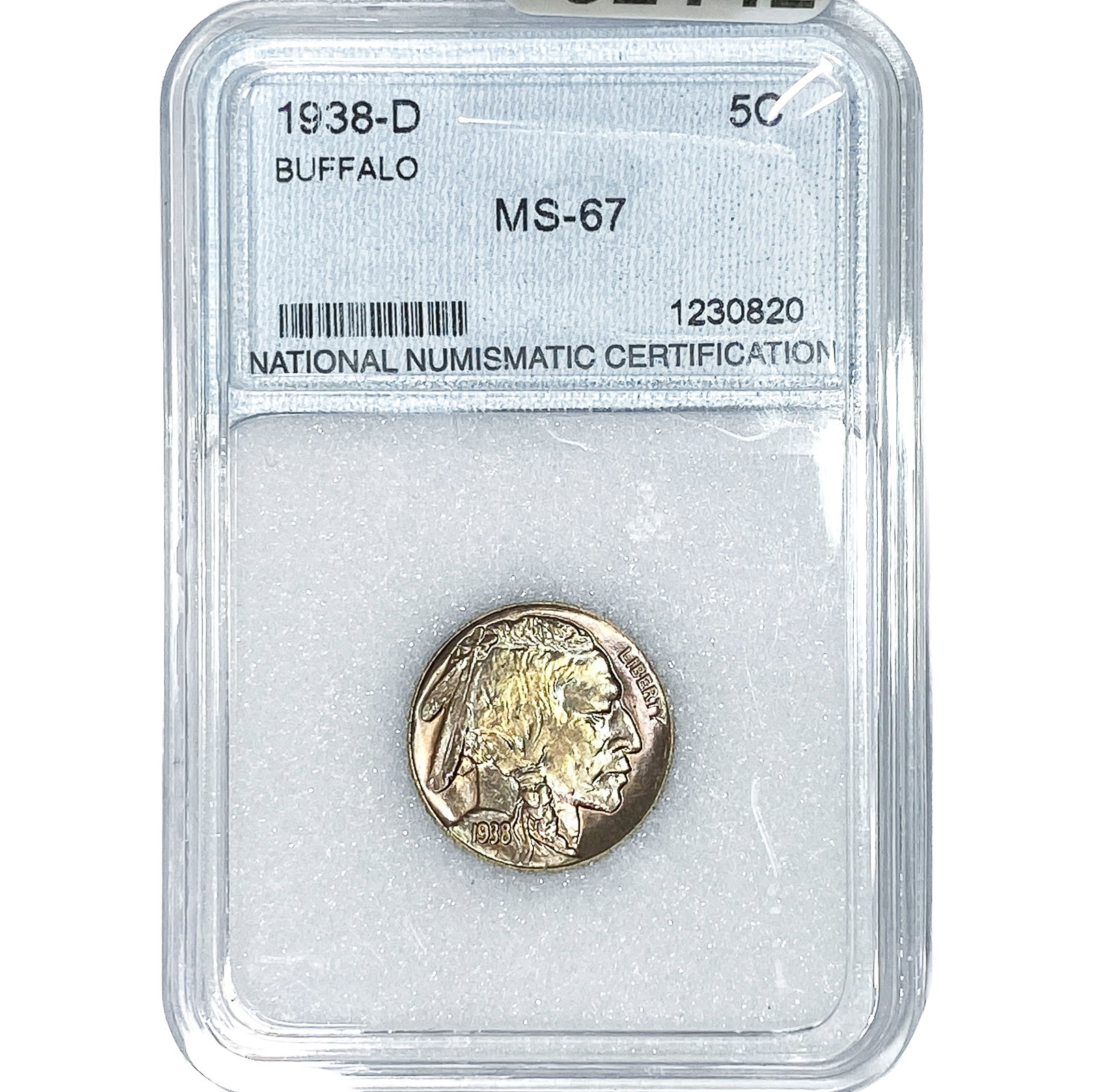 1938-D Buffalo Nickel NNC MS67: 1938-D Buffalo Nickel NNC MS67