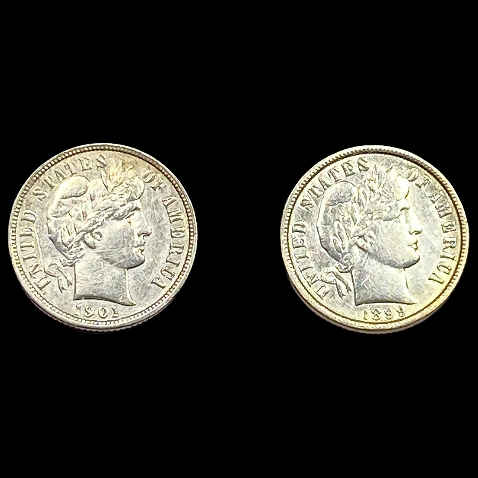 [2] 1899-1901 Barber Dime (1 of 2)