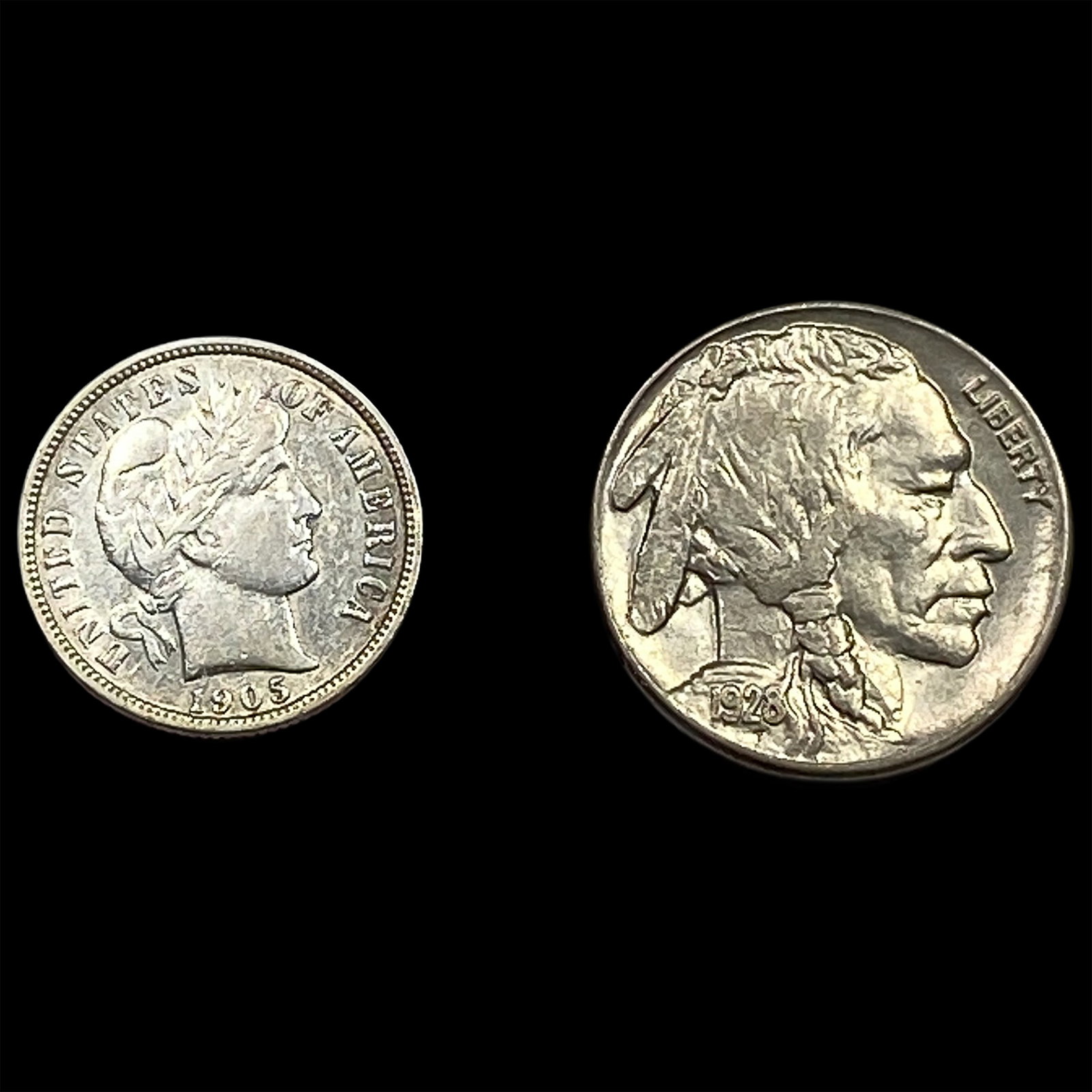 [2] 1905-1928 U.S. Coin Lot 5C & 10C (1 of 2)