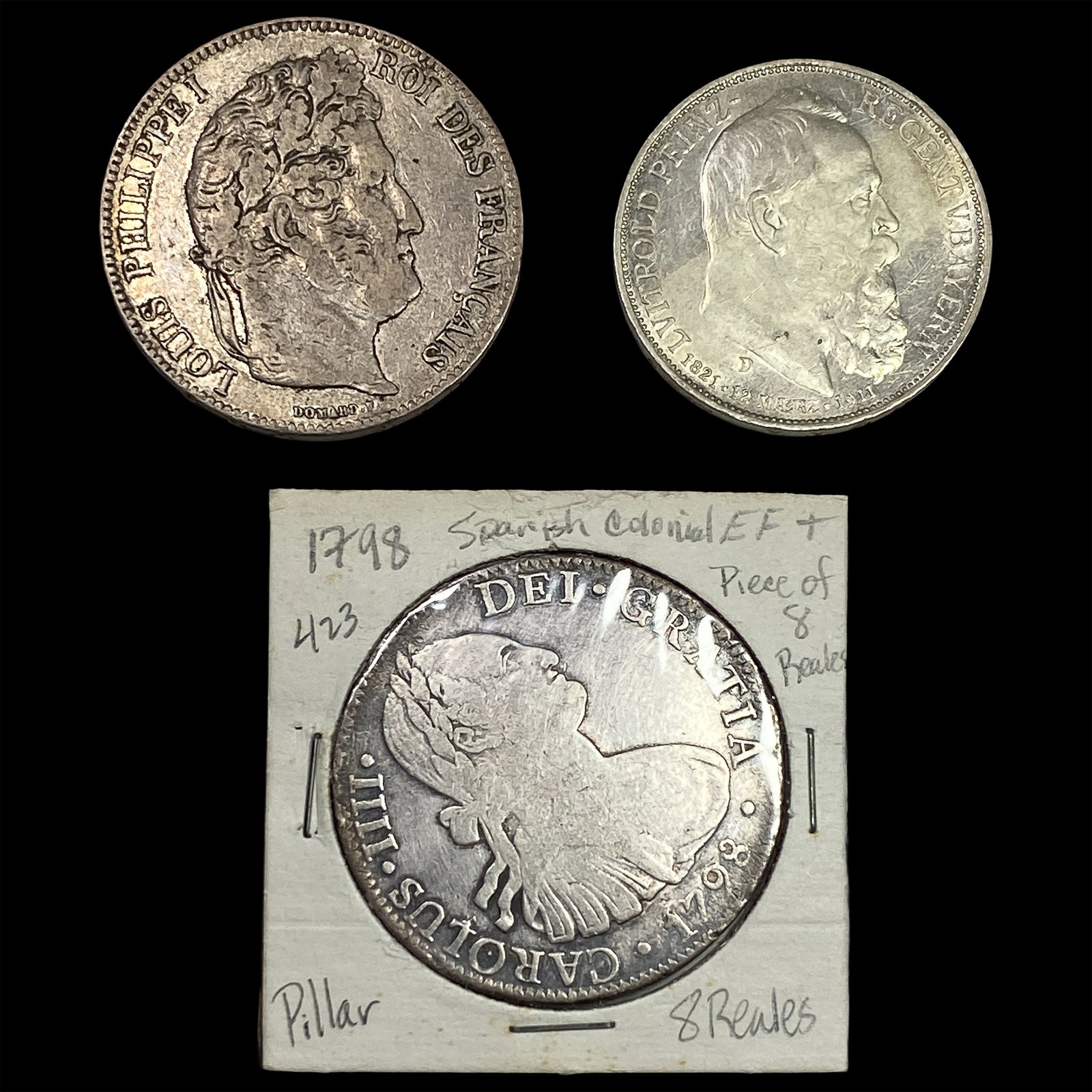[3] 1798-1911 Foreign Silver Coin Lot (1 of 2)