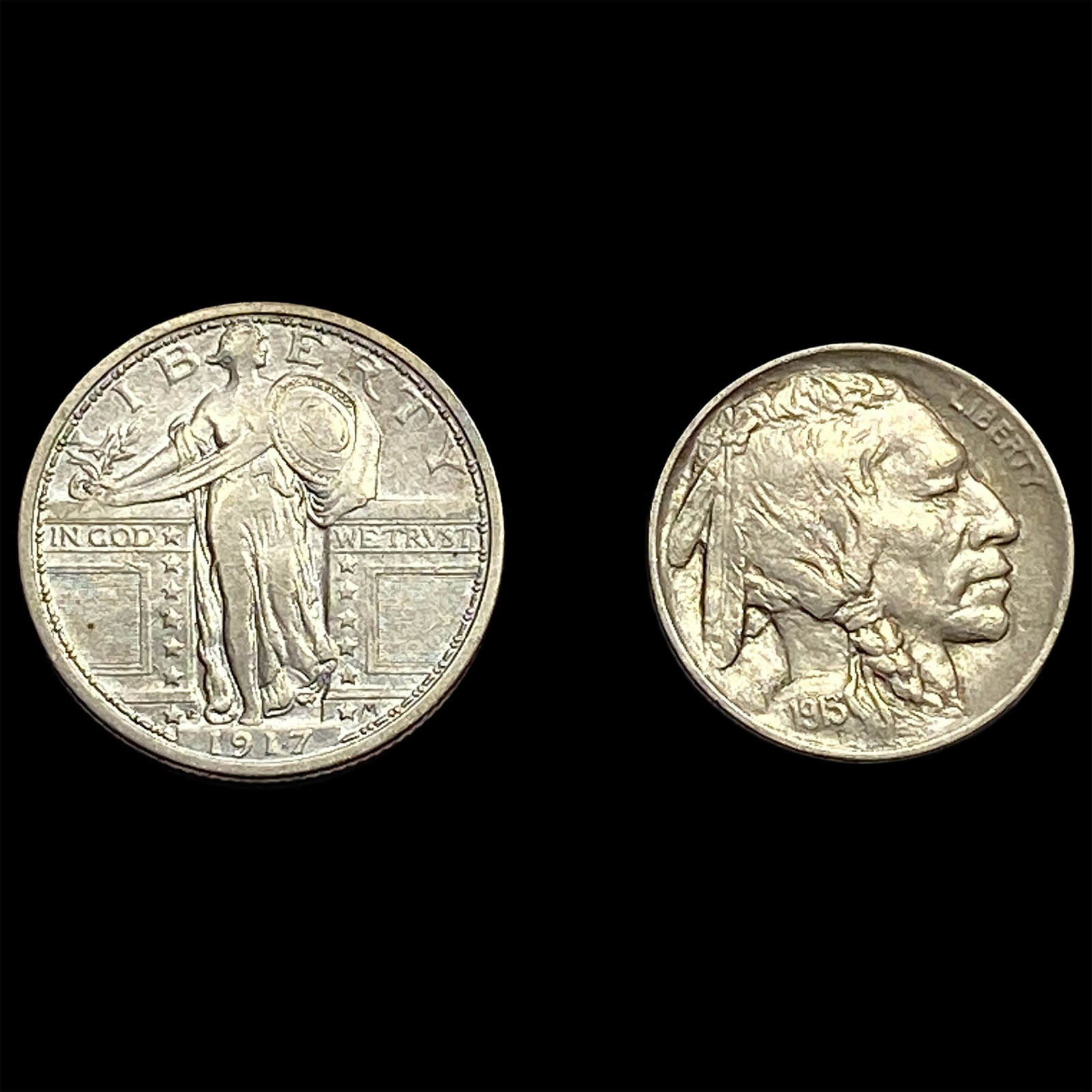 [2] 1913-1917 U.S. Coin Lot 5C & 25C (1 of 2)