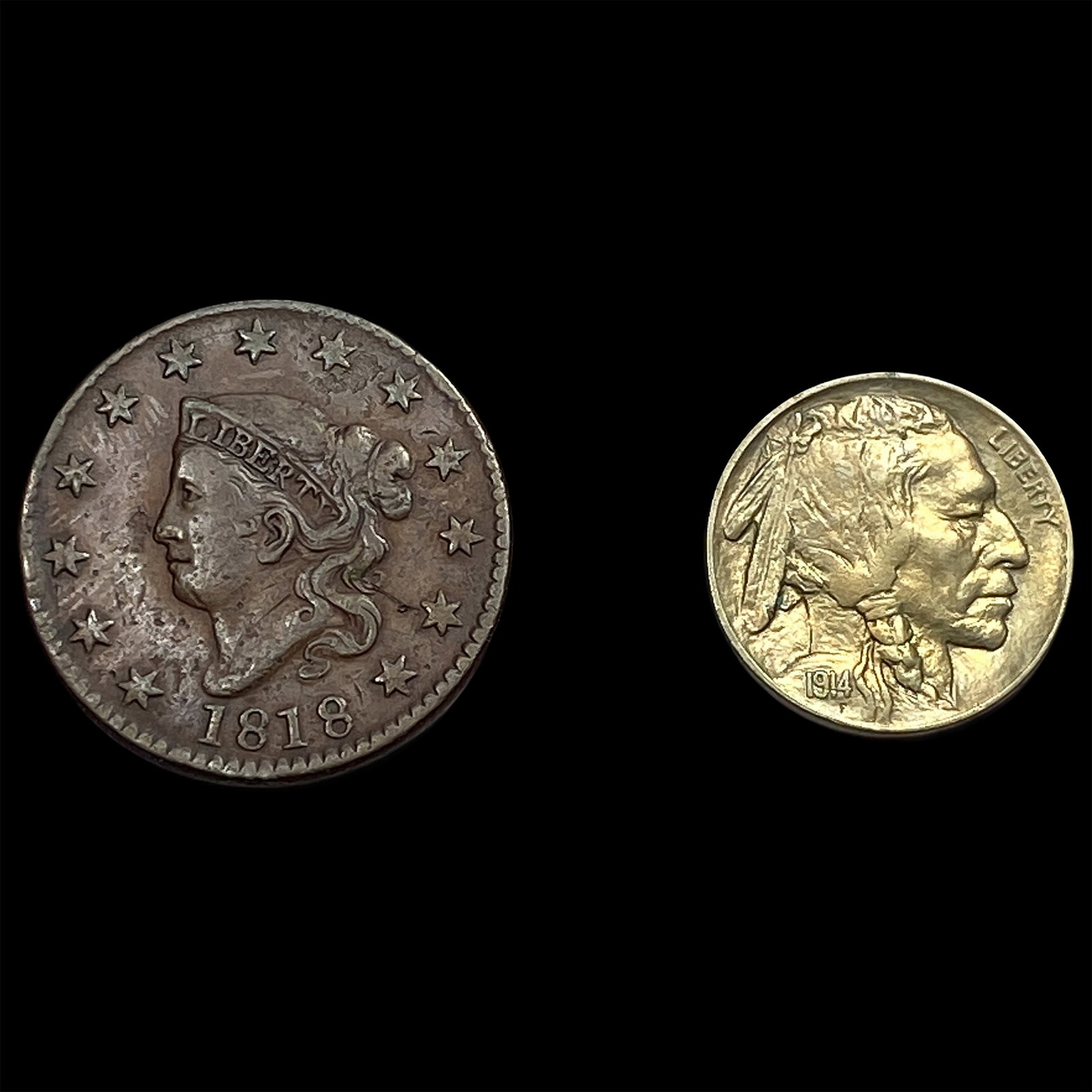 [2] 1818-1914 U.S. Coin Lot 1C & 5C (1 of 2)