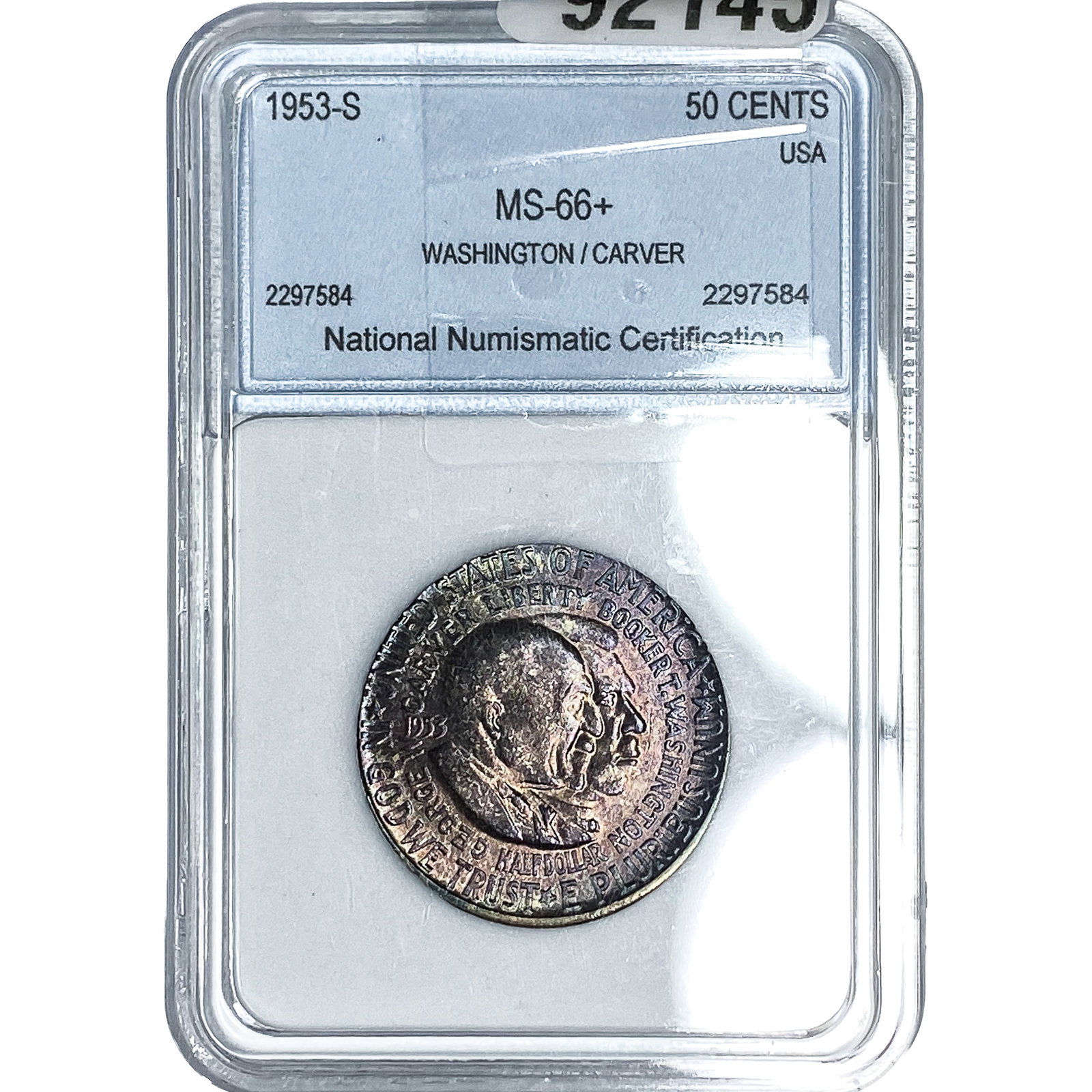1953-S Washington Carver Half Dollar NNC MS66+ (1 of 2)