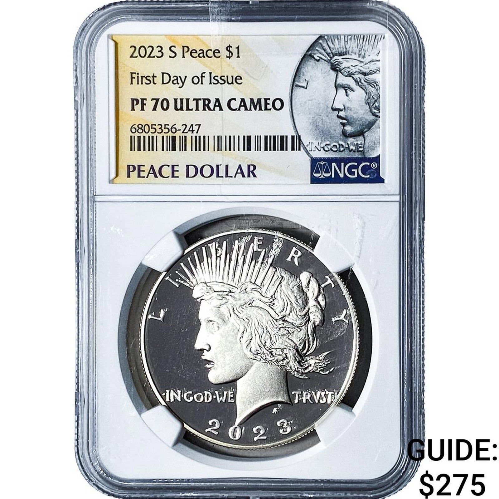 2023-S Silver Peace Dollar NGC PF70 Ultra Cameo: 2023-S Silver Peace Dollar NGC PF70 Ultra Cameo