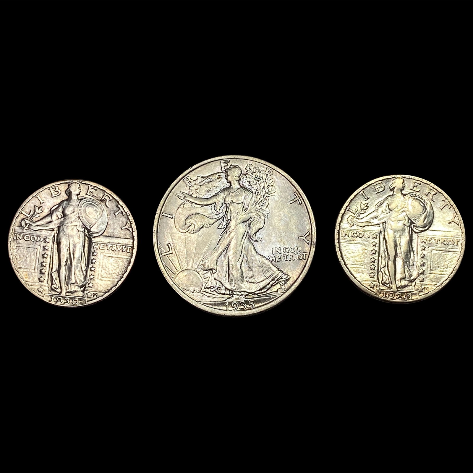 [3] 1929-1935 U.S. Silver Coin Lot 25C & 50C (1 of 2)