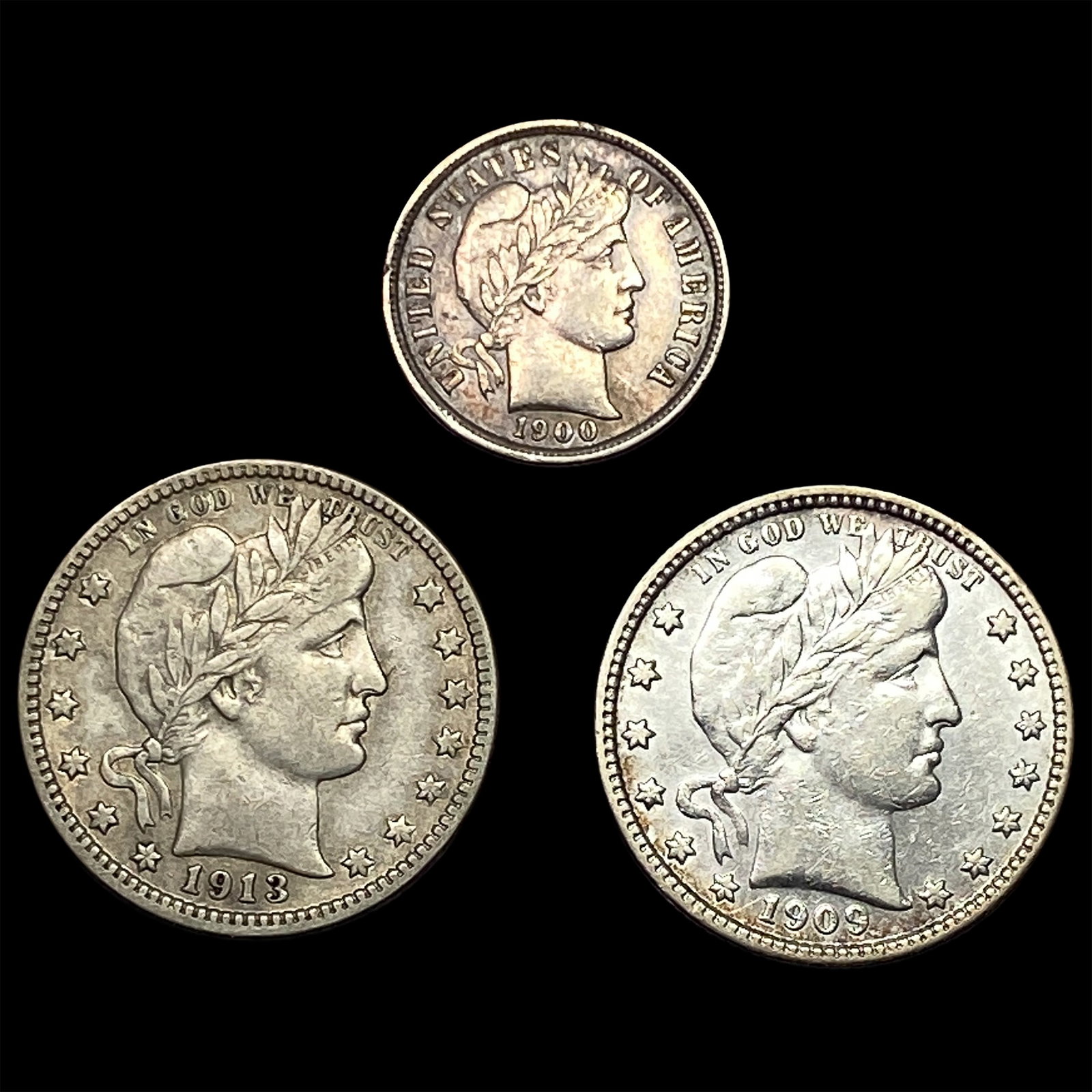 [3] 1900-1913 U.S. Silver Coin Lot 10C & 25C (1 of 2)