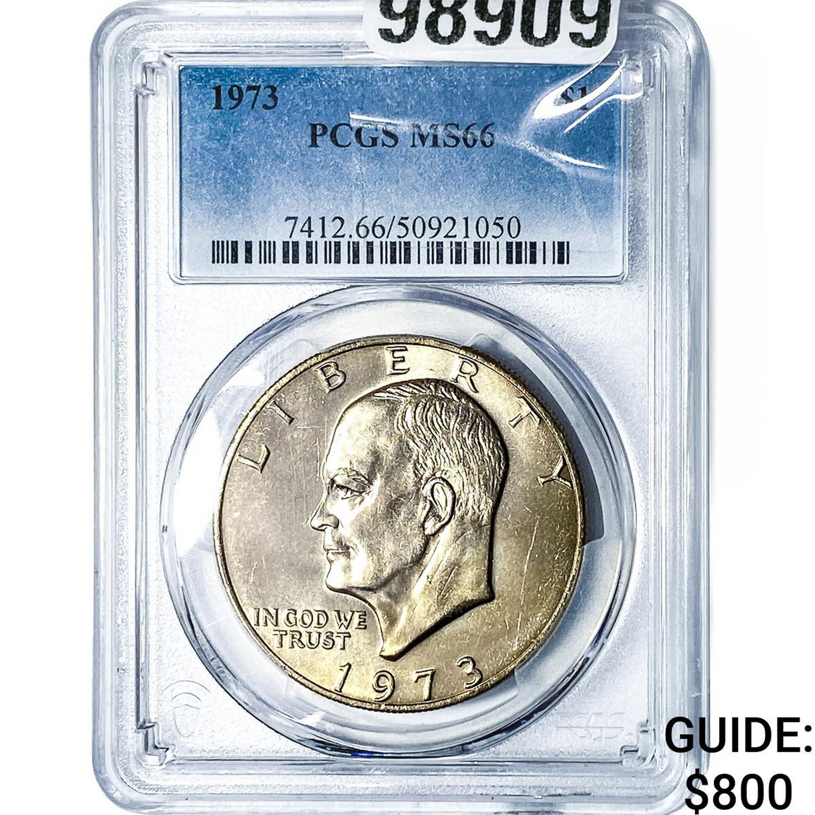 1973 Eisenhower Dollar PCGS MS66: 1973 Eisenhower Dollar PCGS MS66