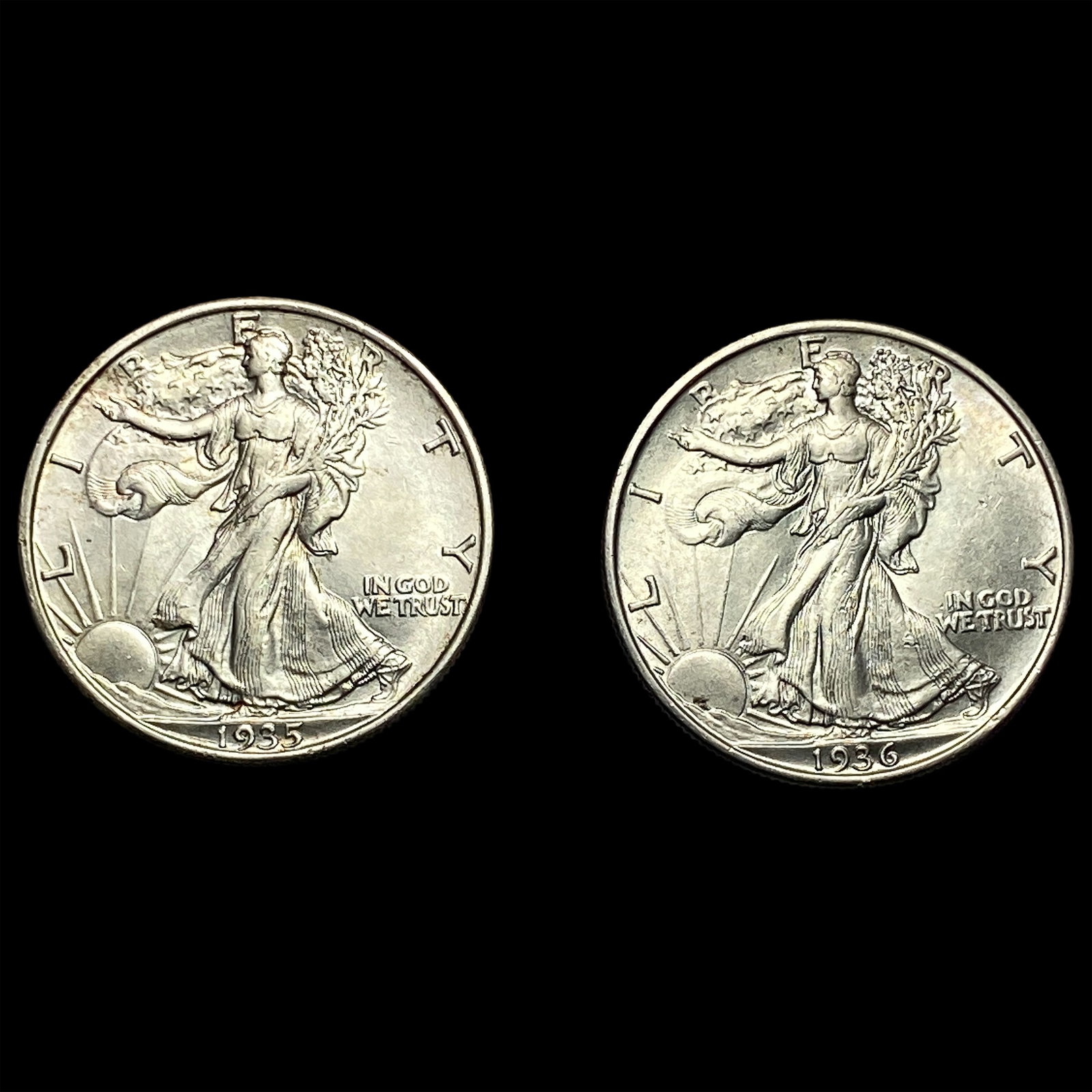 [2] 1935-1936 Walking Liberty Half Dollar (1 of 2)