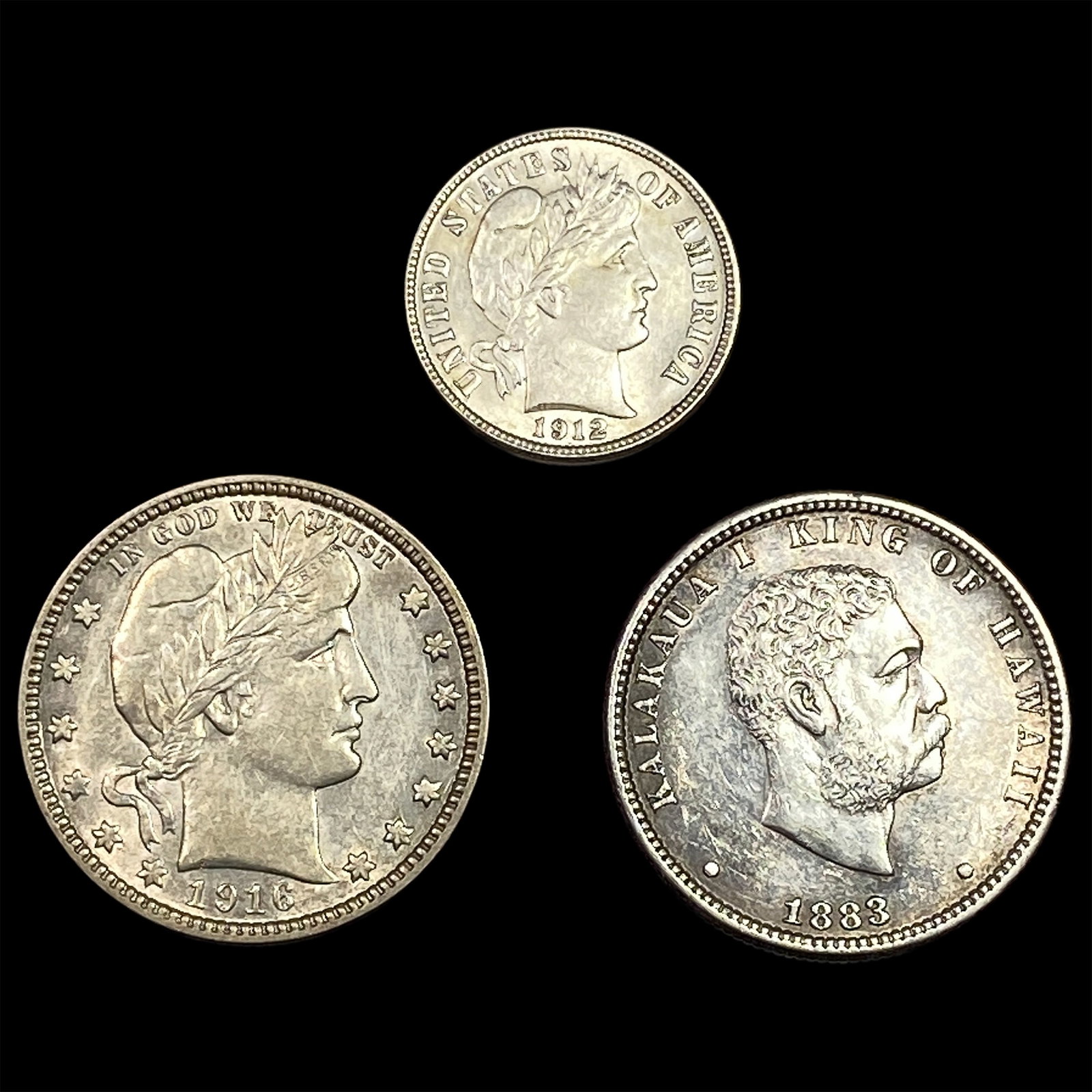 [3] 1883-1916 U.S & Hawaii Silver Coin Lot (1 of 2)