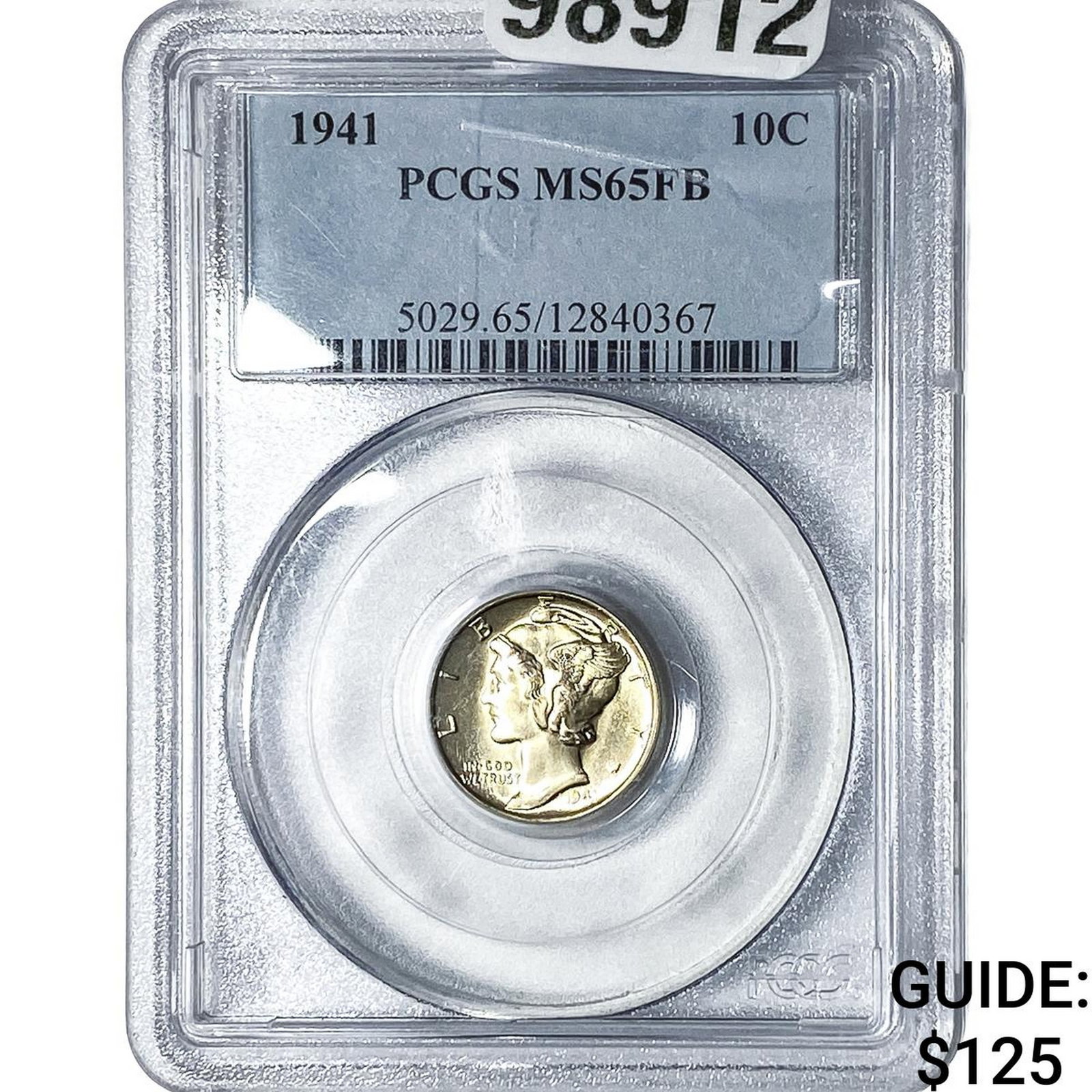 1941 Mercury Silver Dime PCGS MS65 FB: 1941 Mercury Silver Dime PCGS MS65 FB
