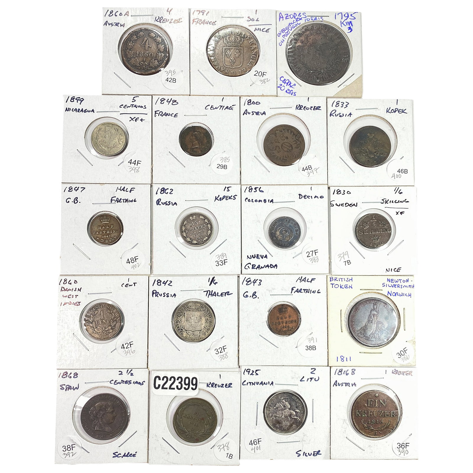 [19] 1780-1925 Foreign Coin Lot (1 of 2)