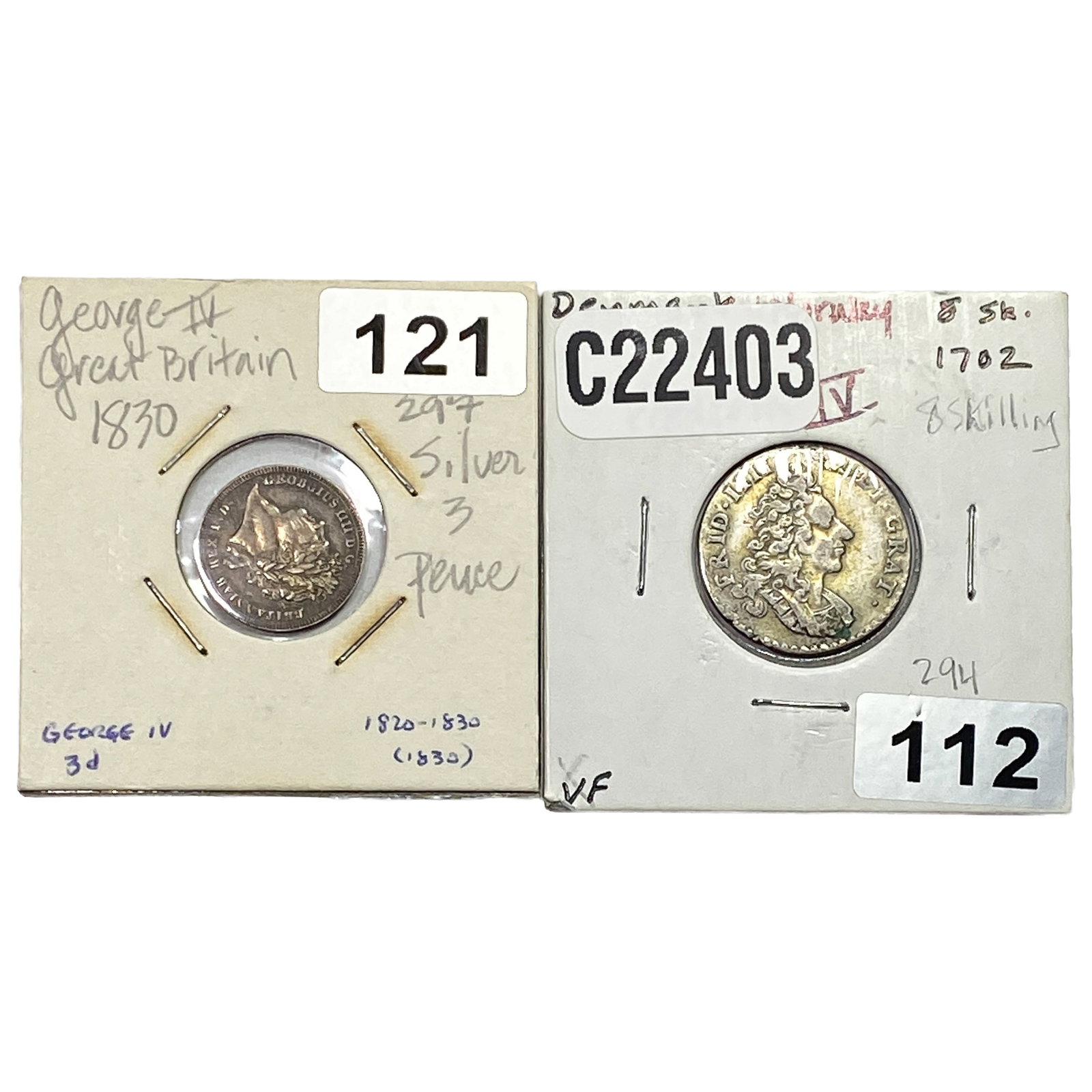 [2] 1702-1830 Foreign Silver Coin Lot (1 of 2)