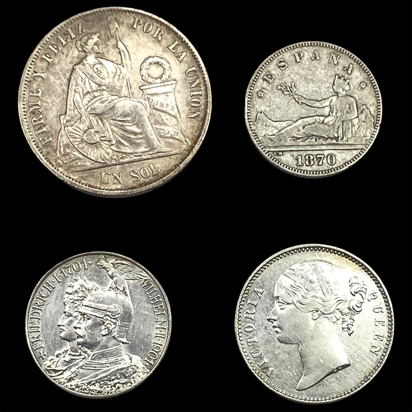 [4] 1840-1901 Foreign Silver Coin Lot (1 of 2)