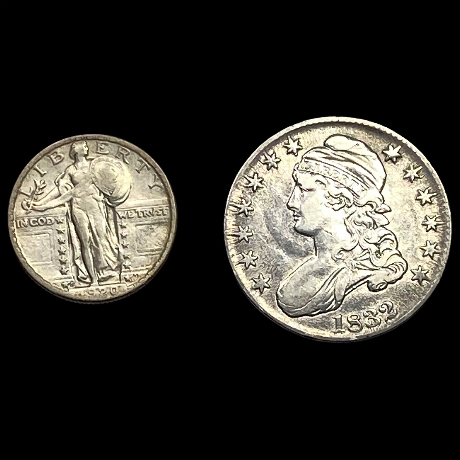 [2] 1832-1920 U.S. Silver Coin Lot 25C & 50C (1 of 2)