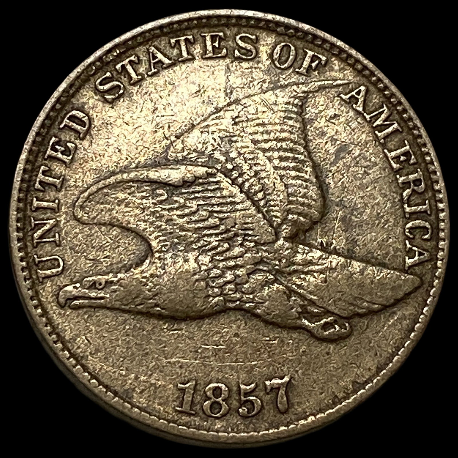 1857 Flying Eagle Cent CLOSELY UNCIRCULATED: 1857 Flying Eagle Cent CLOSELY UNCIRCULATED