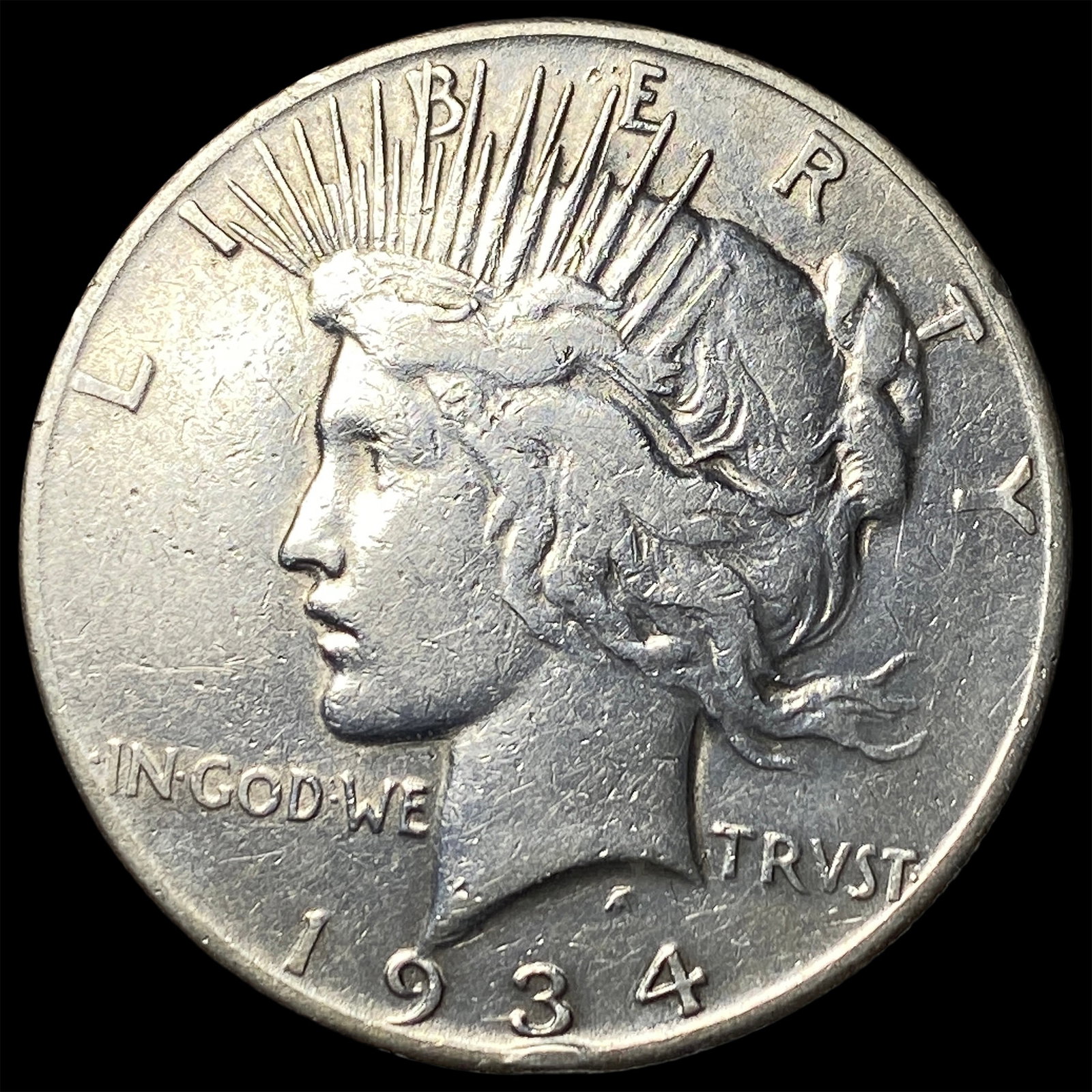 1934-S Silver Peace Dollar LIGHTLY CIRCULATED: 1934-S Silver Peace Dollar LIGHTLY CIRCULATED