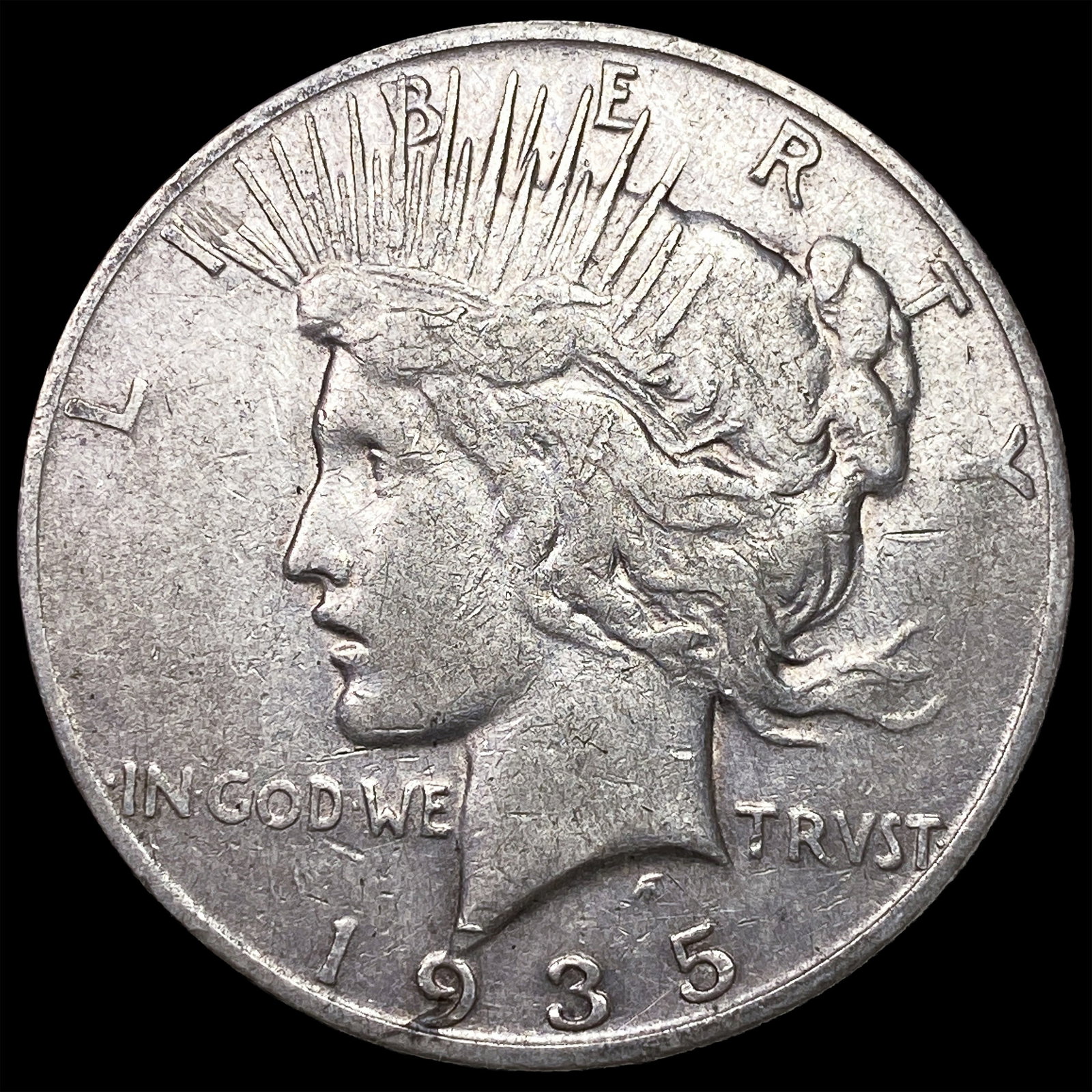 1935-S Silver Peace Dollar NEARLY UNCIRCULATED: 1935-S Silver Peace Dollar NEARLY UNCIRCULATED