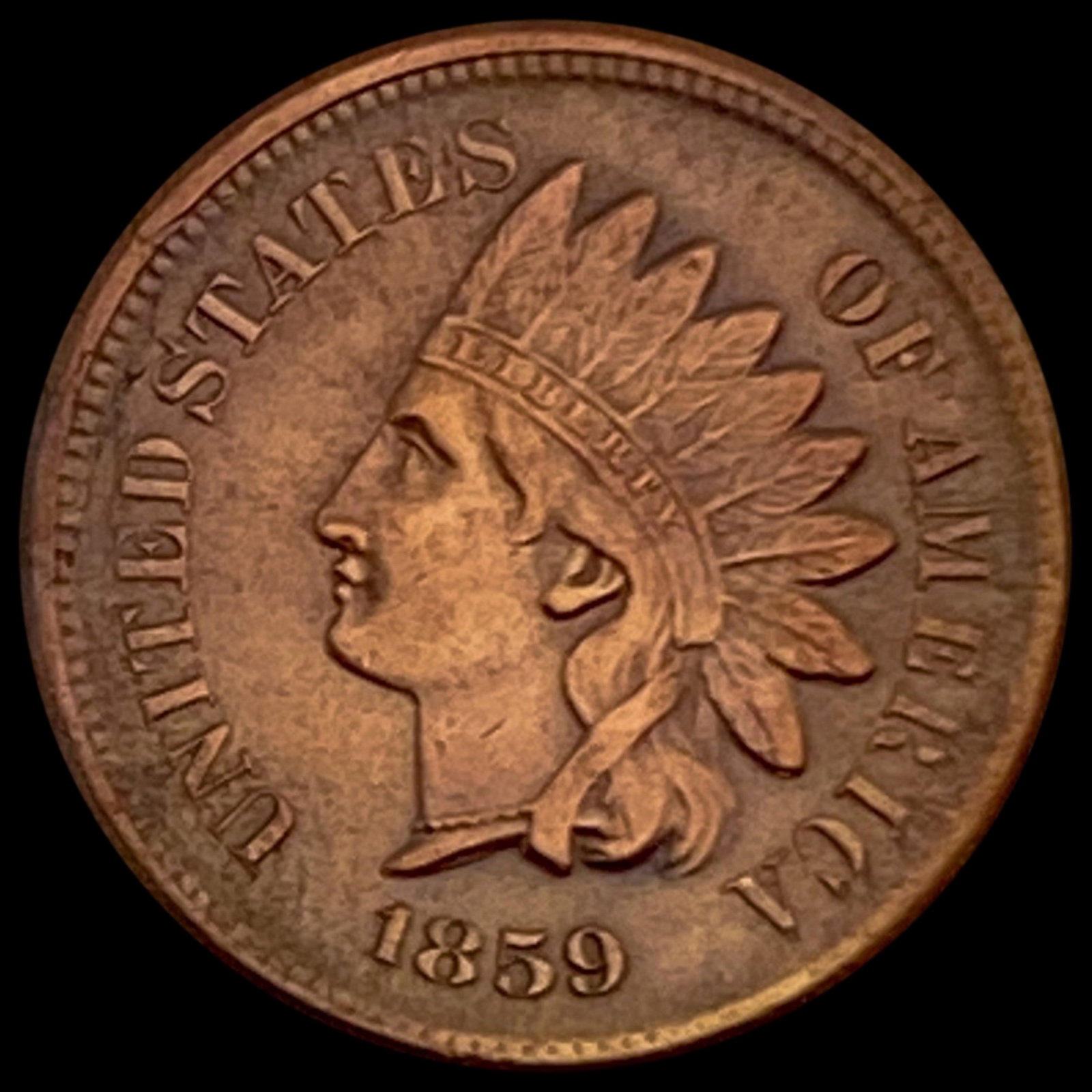 1859 Indian Head Cent CLOSELY UNCIRCULATED: 1859 Indian Head Cent CLOSELY UNCIRCULATED
