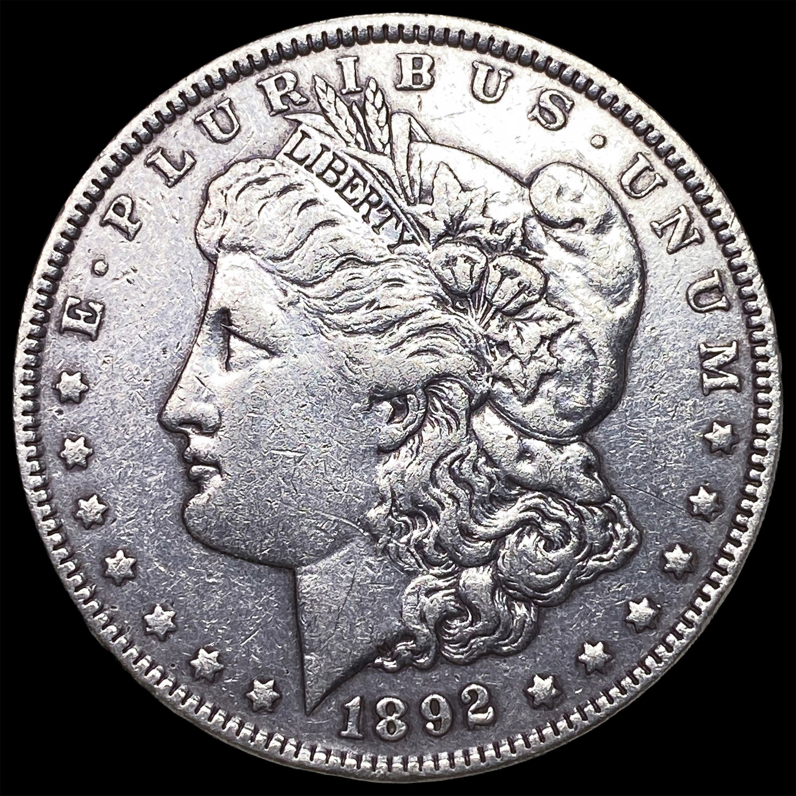 1892 Silver Morgan Dollar NEARLY UNCIRCULATED: 1892 Silver Morgan Dollar NEARLY UNCIRCULATED