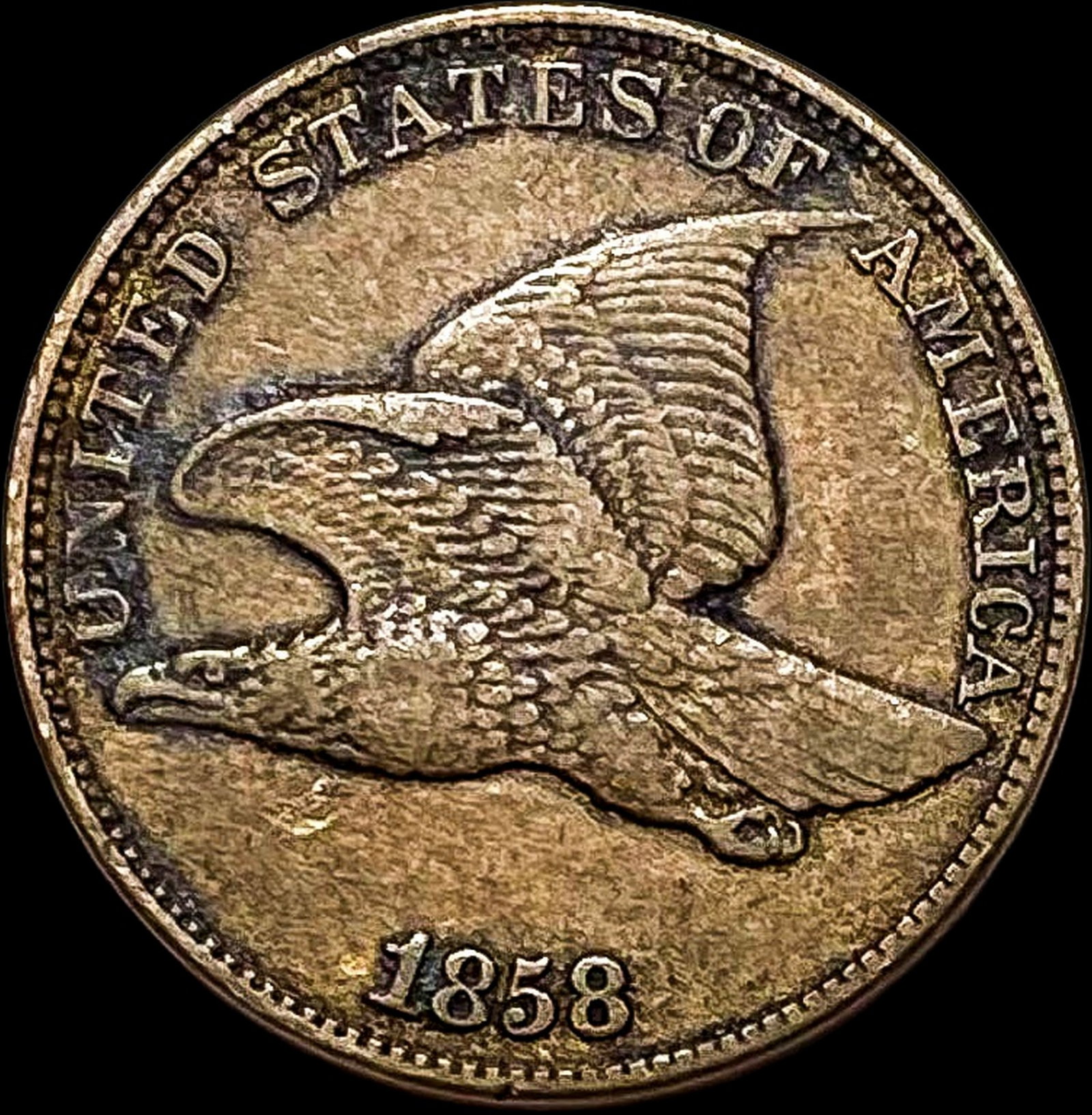 1858 Flying Eagle Cent NEARLY UNCIRCULATED (1 of 2)