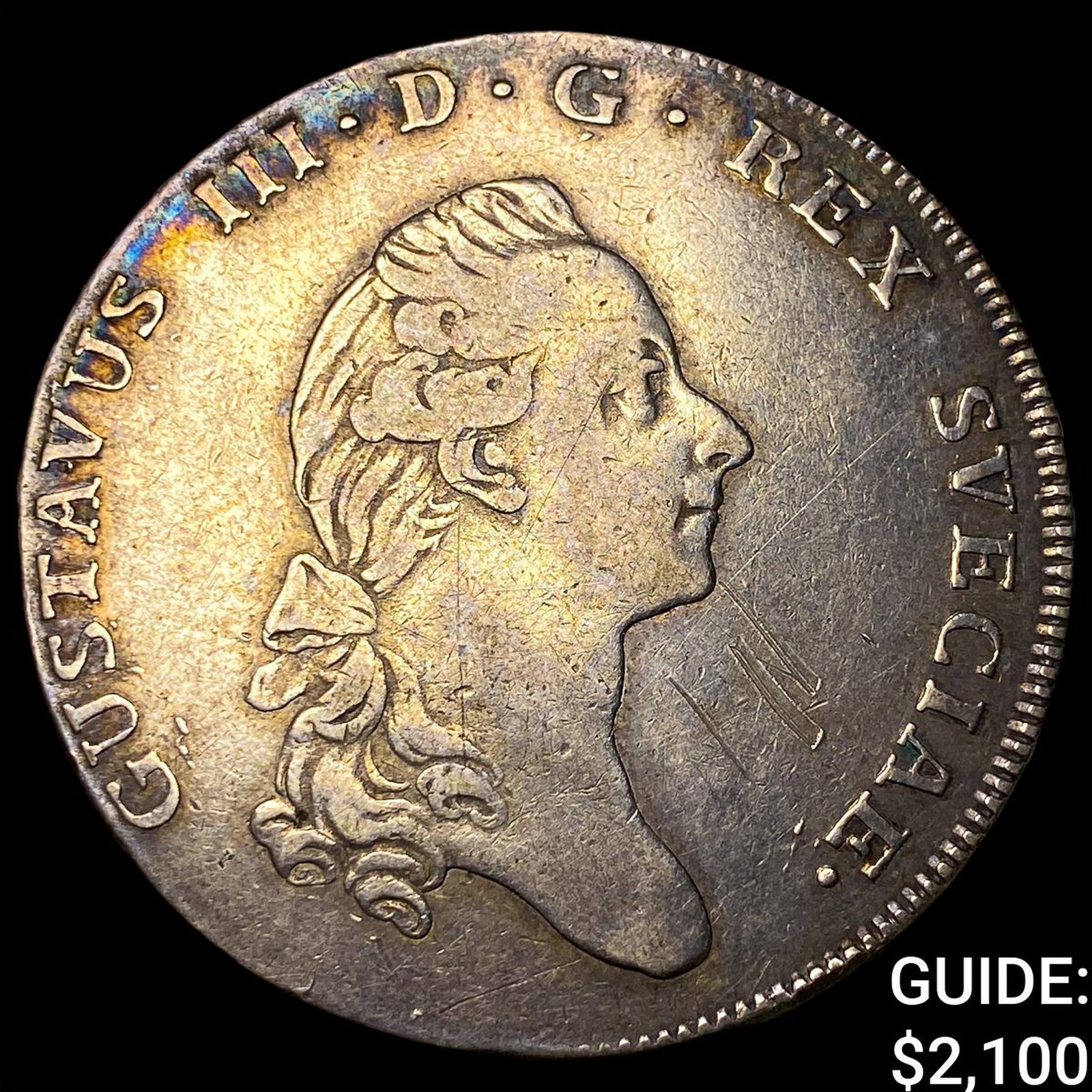 1776 OL Sweden Gustavus III Silver Riksdaler: 1776 OL Sweden Gustavus III Silver Riksdaler