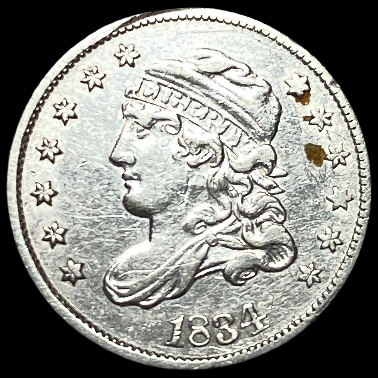1834 Capped Bust Half Dime UNCIRCULATED: 1834 Capped Bust Half Dime UNCIRCULATED