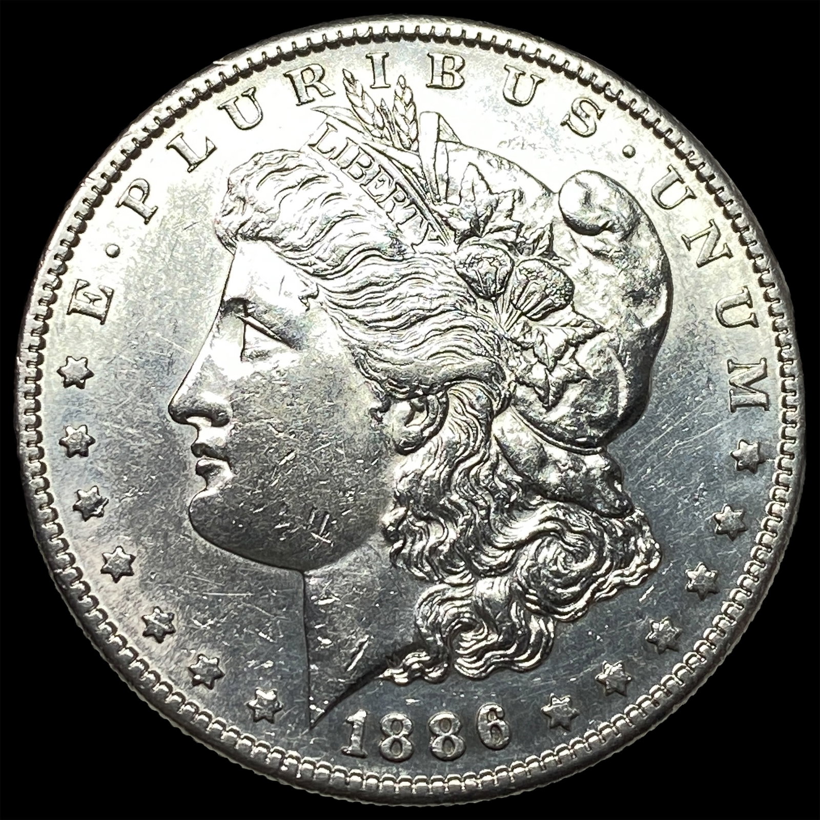 1886-S Silver Morgan Dollar CHOICE AU: 1886-S Silver Morgan Dollar CHOICE AU