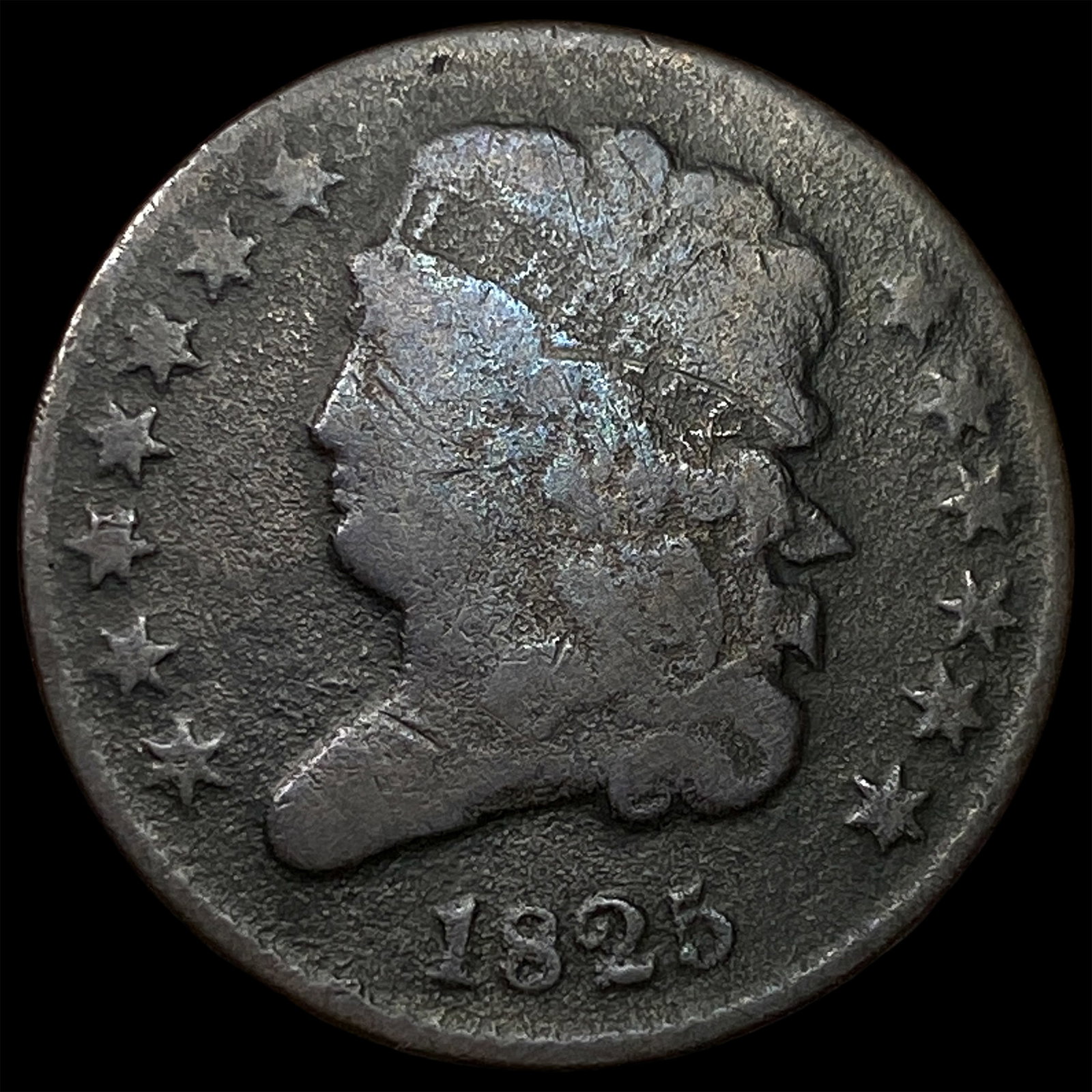 1825 Classic Head Half Cent NICELY CIRCULATED: 1825 Classic Head Half Cent NICELY CIRCULATED