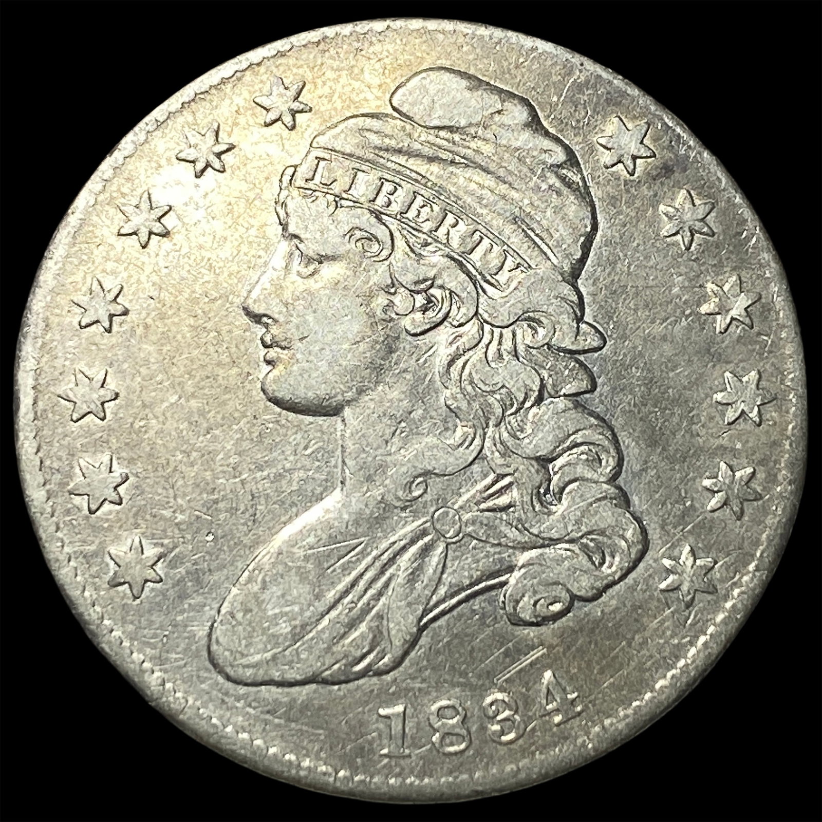 1834 Capped Bust Half Dollar NEARLY UNCIRCULATED (1 of 2)