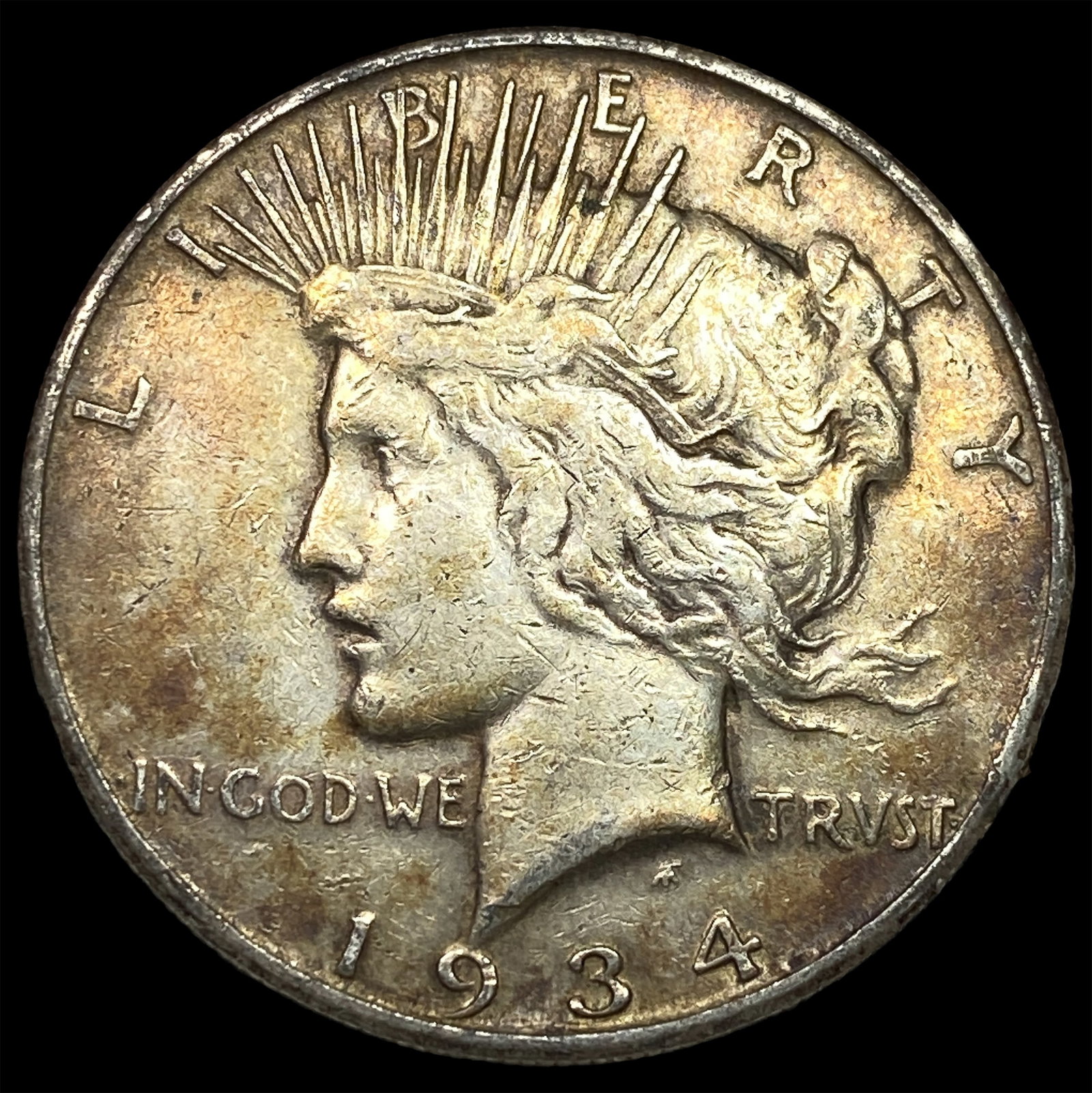 1934-S Peace Silver Dollar NEARLY UNCIRCULATED: 1934-S Peace Silver Dollar NEARLY UNCIRCULATED