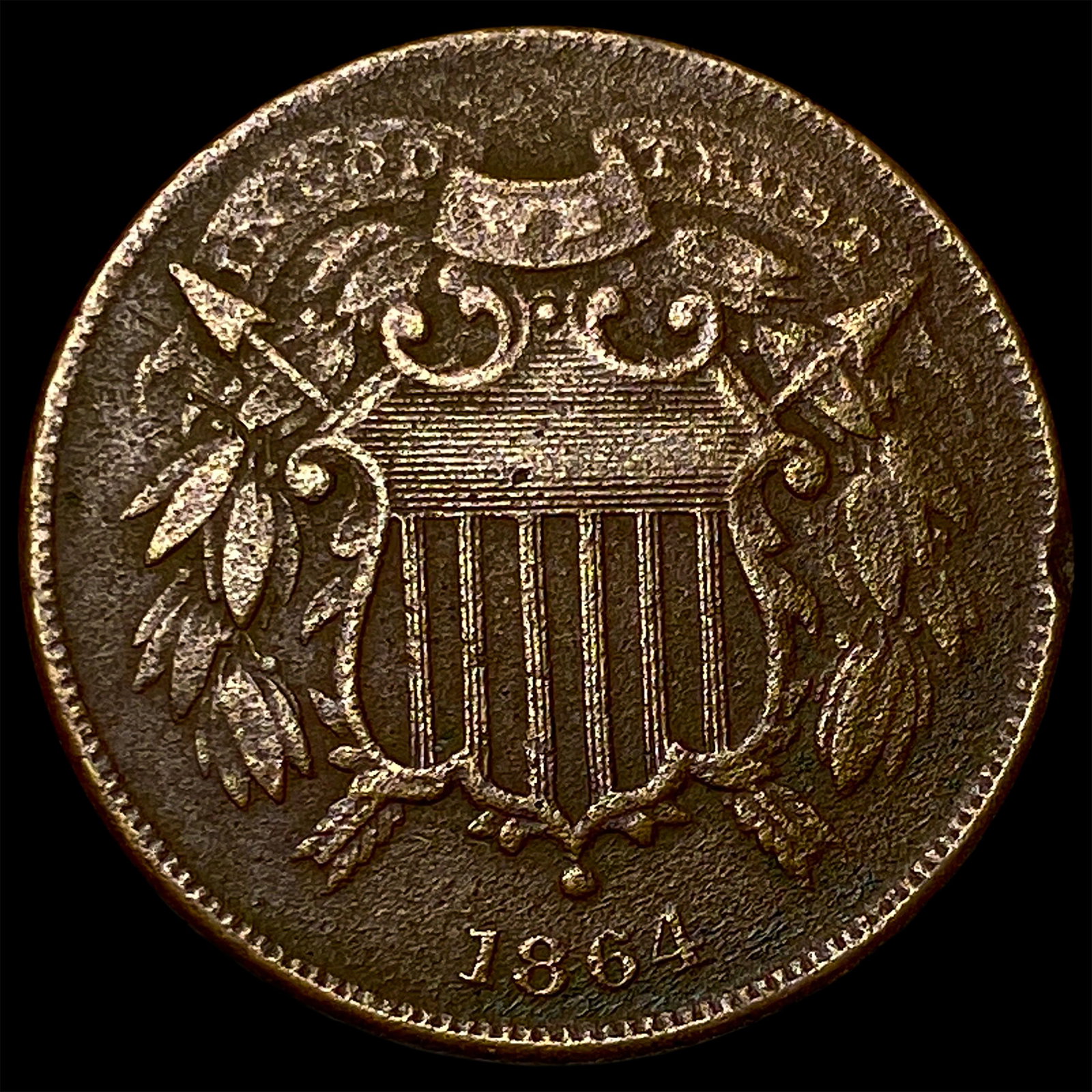 1864 Two-Cent Piece NEARLY UNCIRCULATED: 1864 Two-Cent Piece NEARLY UNCIRCULATED