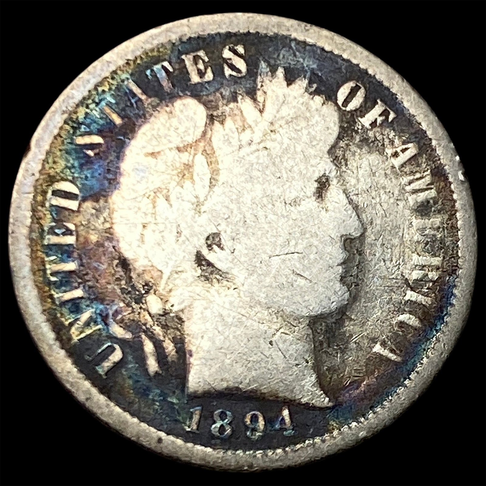 1894 Silver Barber Dime NICELY CIRCULATED (1 of 2)